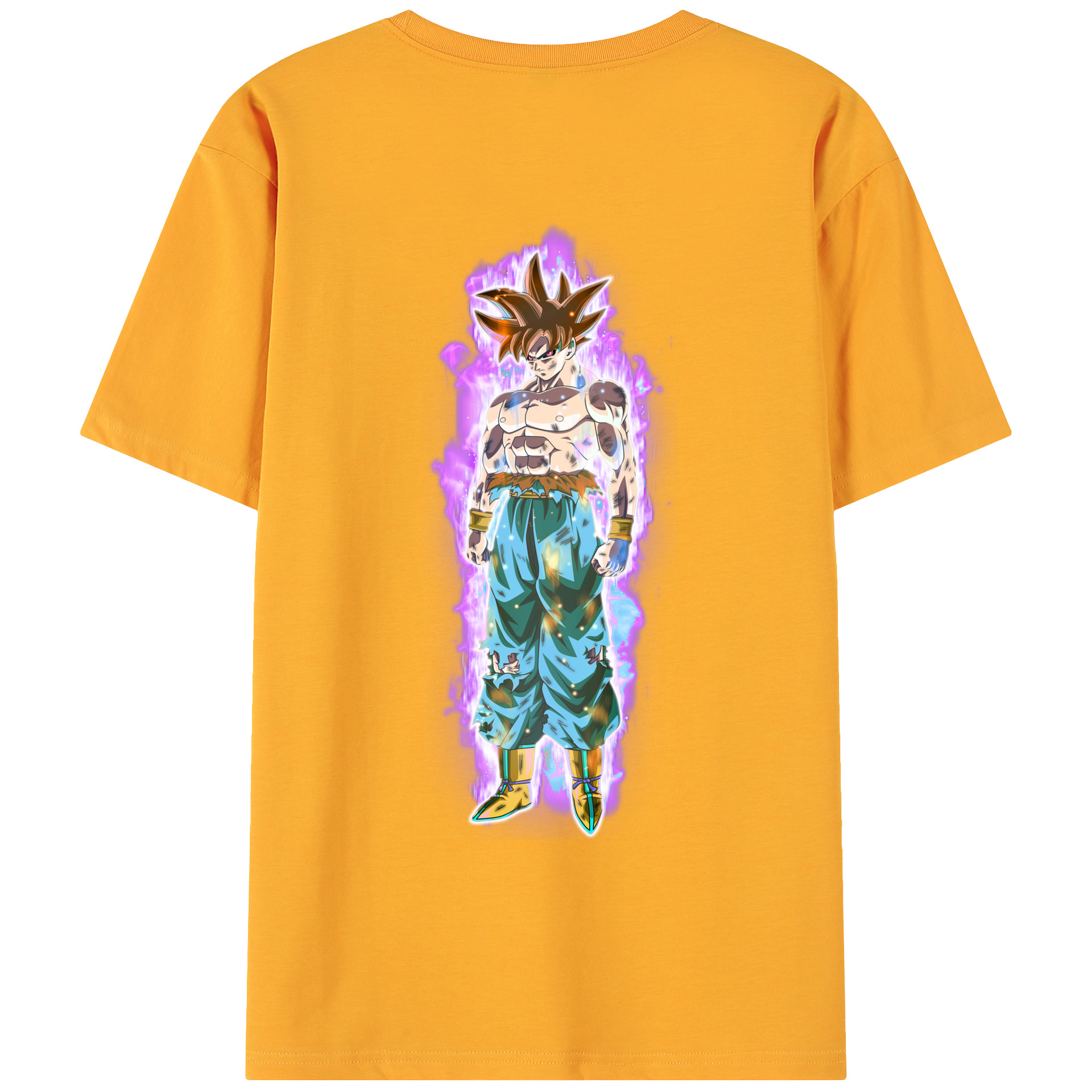 （画像用） ドラゴンボール 孫悟空（そん ごくう）Son Goku カカロット DRAGON BALL Kakarotto 綿100％ メンズ半袖Tシャツ（バックプリント） 通気性
