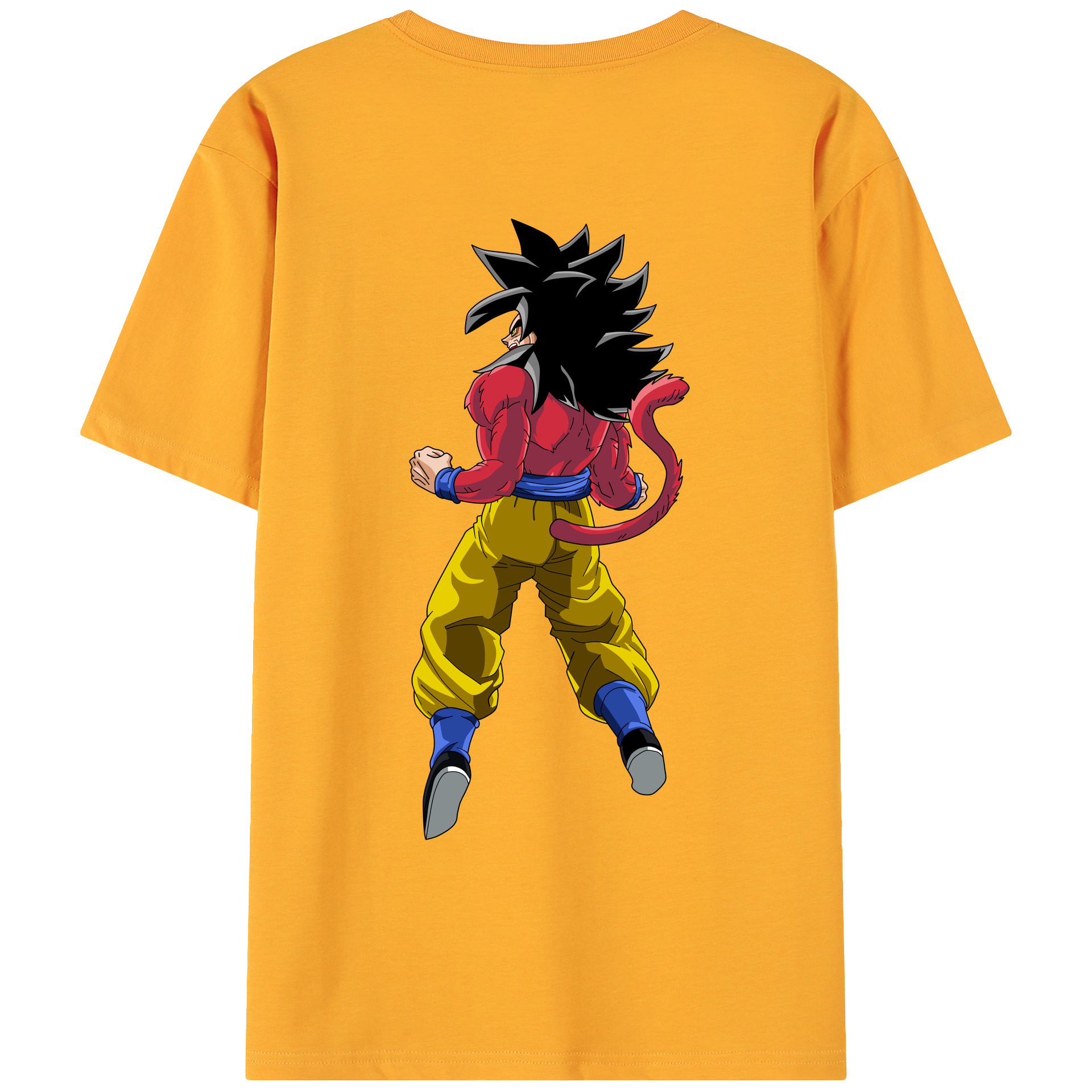 （画像用） ドラゴンボール 孫悟空（そん ごくう）Son Goku カカロット DRAGON BALL Kakarotto 綿100％ メンズ半袖Tシャツ（バックプリント） 通気性