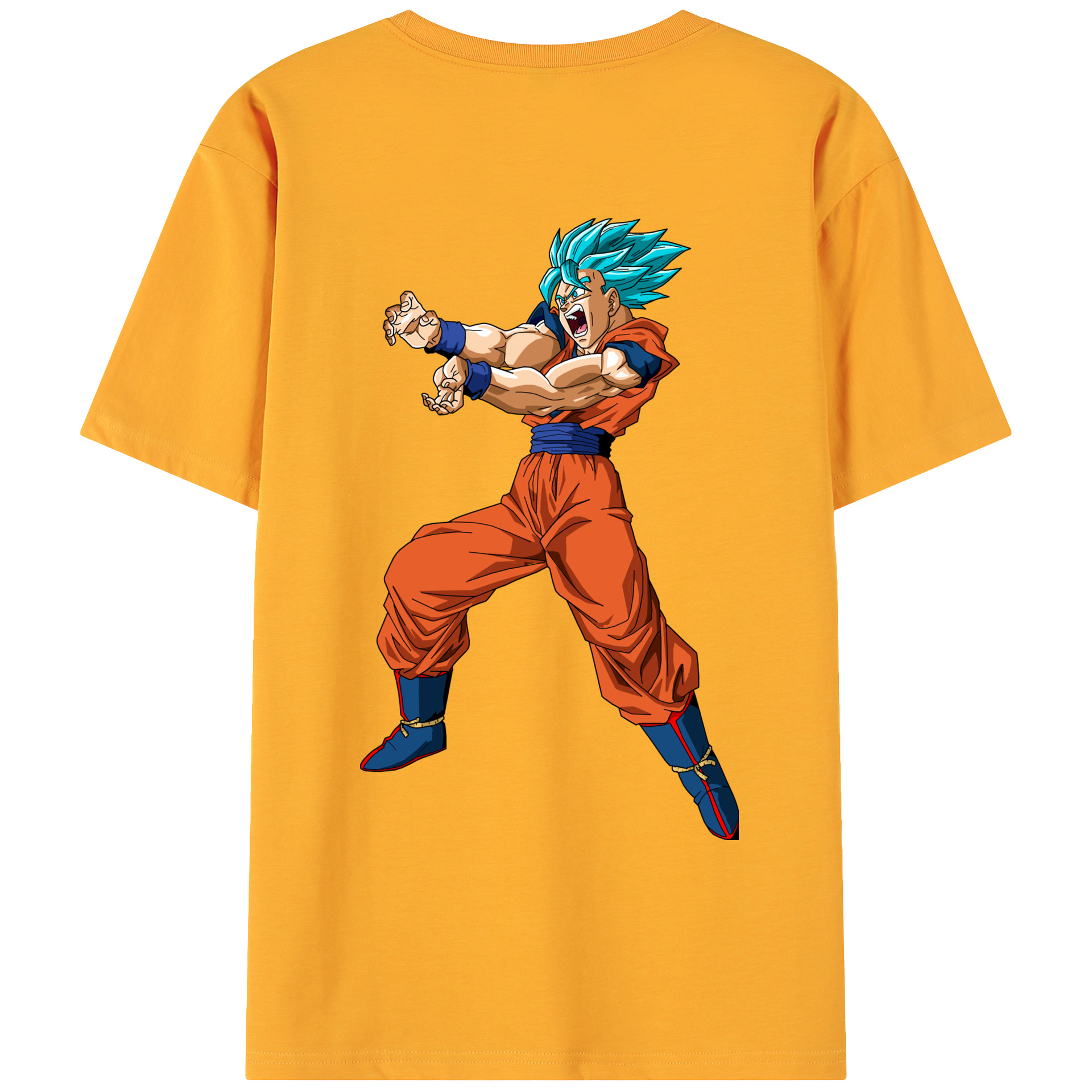 （画像用） ドラゴンボール 孫悟空（そん ごくう）Son Goku カカロット DRAGON BALL Kakarotto 綿100％ メンズ半袖Tシャツ（バックプリント） 通気性