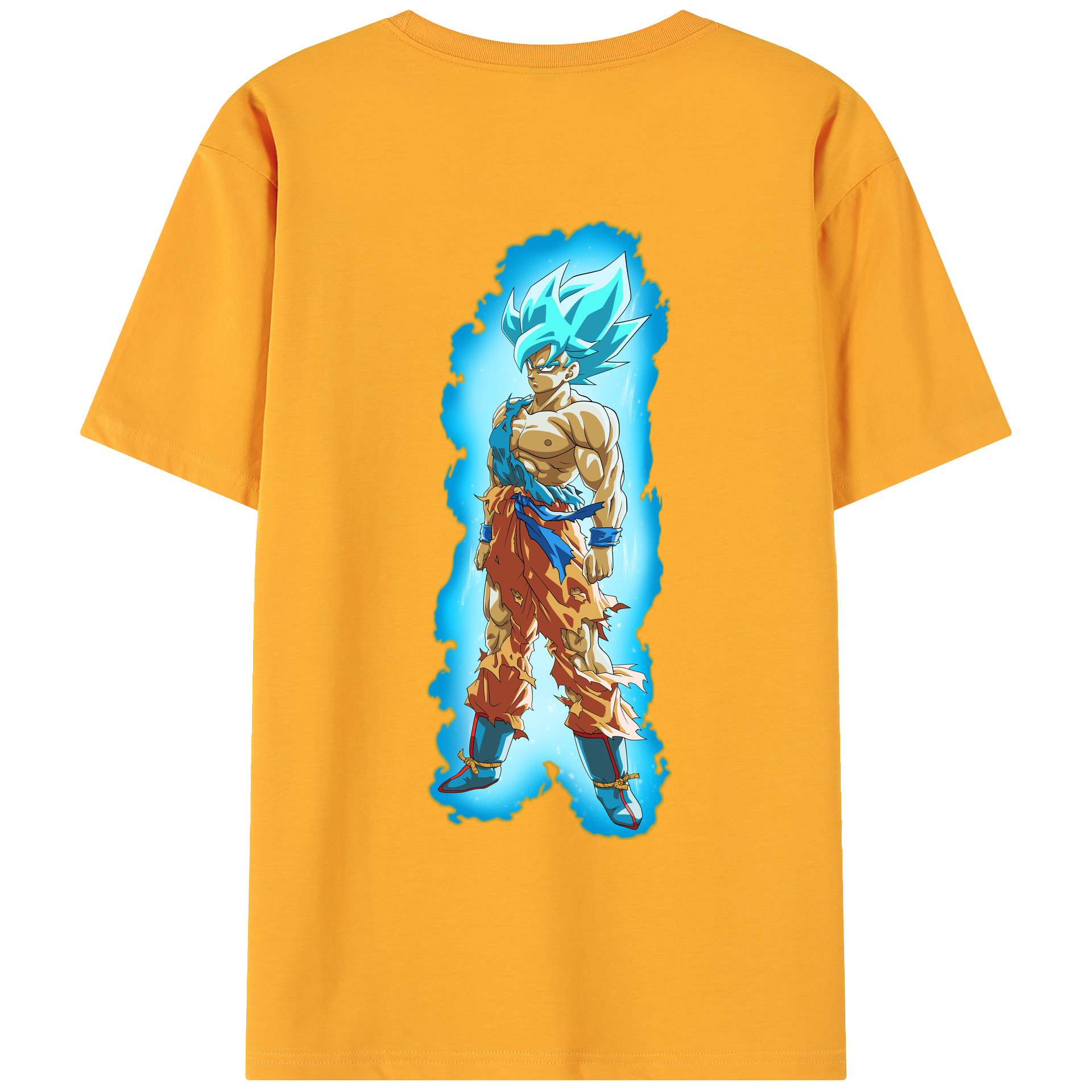 （画像用） ドラゴンボール 孫悟空（そん ごくう）Son Goku カカロット DRAGON BALL Kakarotto 綿100％ メンズ半袖Tシャツ（バックプリント） 通気性