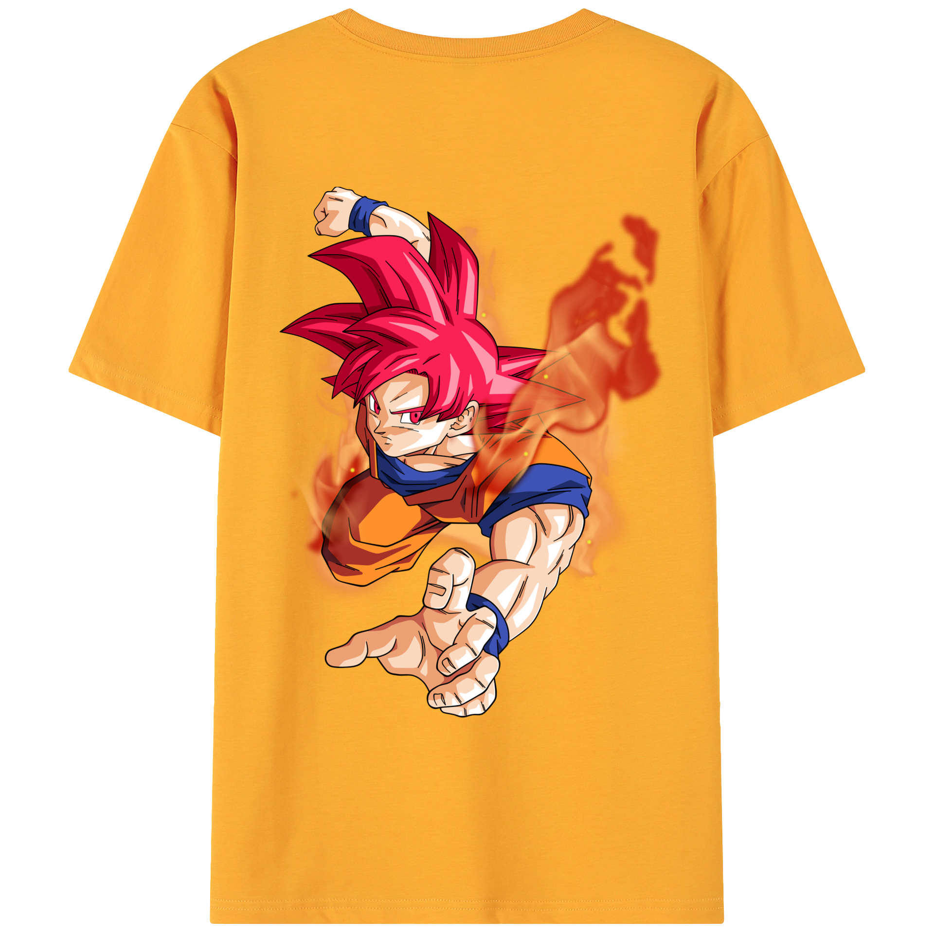 （画像用） ドラゴンボール 孫悟空（そん ごくう）Son Goku カカロット DRAGON BALL Kakarotto 綿100％ メンズ半袖Tシャツ（バックプリント） 通気性