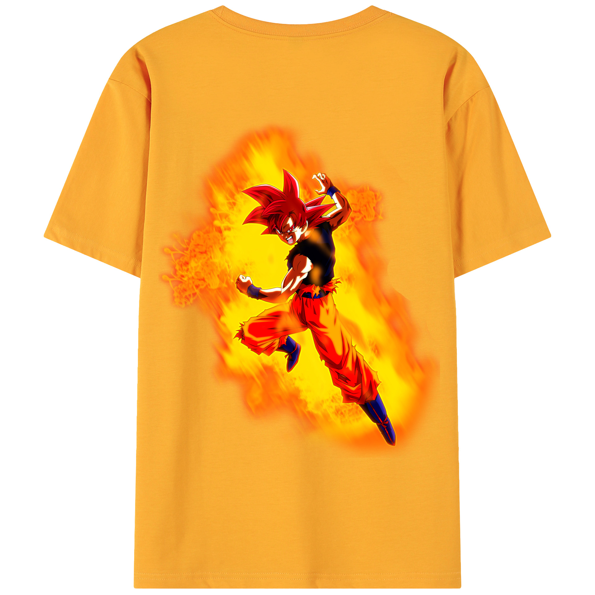 （画像用） ドラゴンボール 孫悟空（そん ごくう）Son Goku カカロット DRAGON BALL Kakarotto 綿100％ メンズ半袖Tシャツ（バックプリント） 通気性
