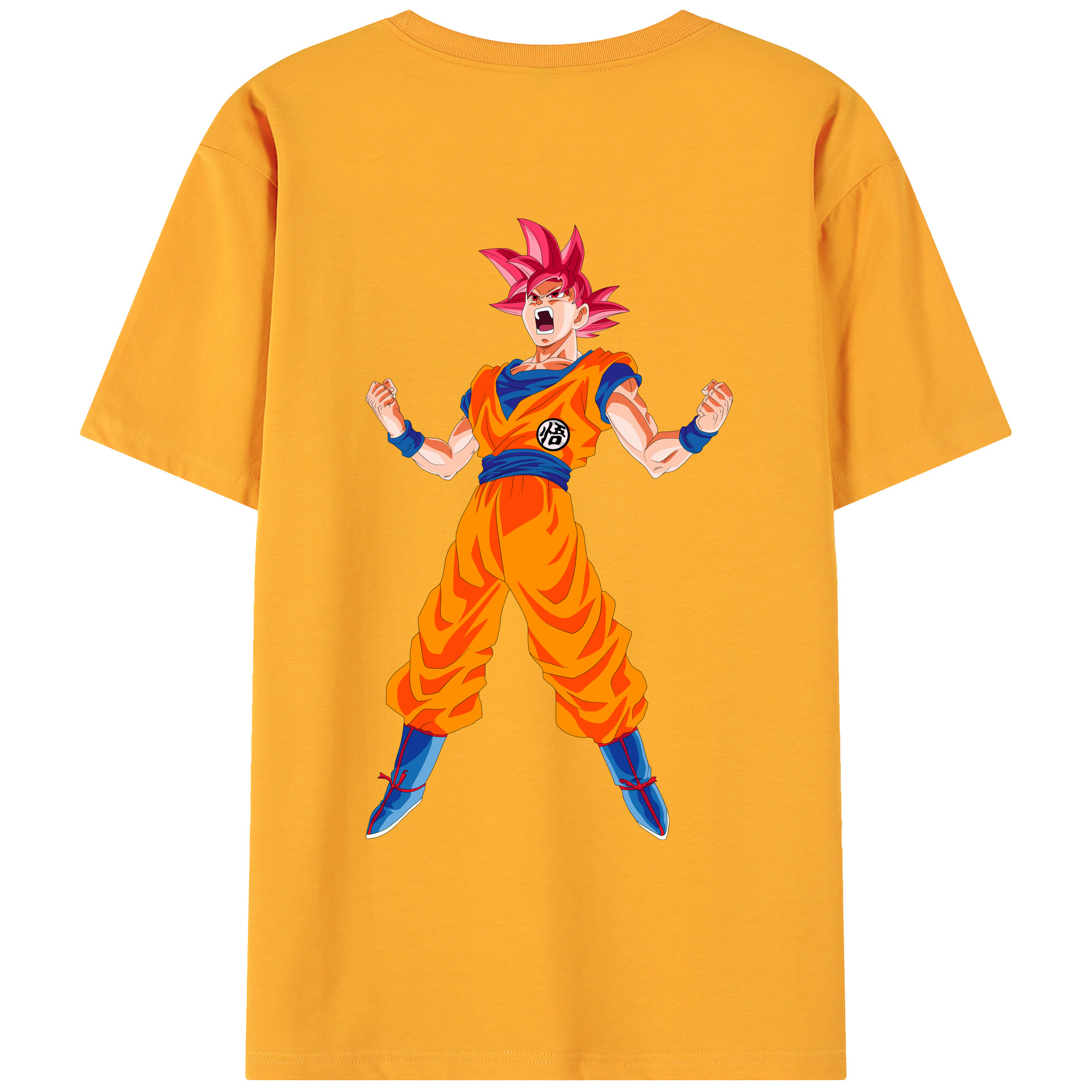 （画像用） ドラゴンボール 孫悟空（そん ごくう）Son Goku カカロット DRAGON BALL Kakarotto 綿100％ メンズ半袖Tシャツ（バックプリント） 通気性