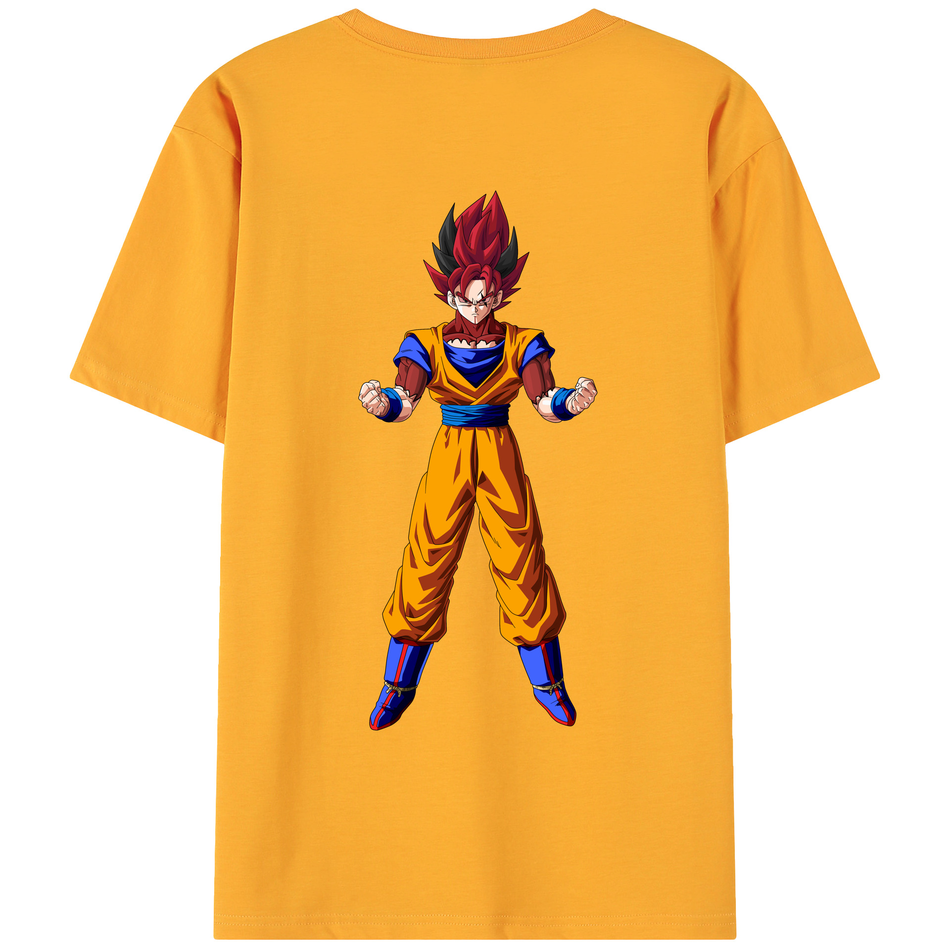 （画像用） ドラゴンボール 孫悟空（そん ごくう）Son Goku カカロット DRAGON BALL Kakarotto 綿100％ メンズ半袖Tシャツ（バックプリント） 通気性