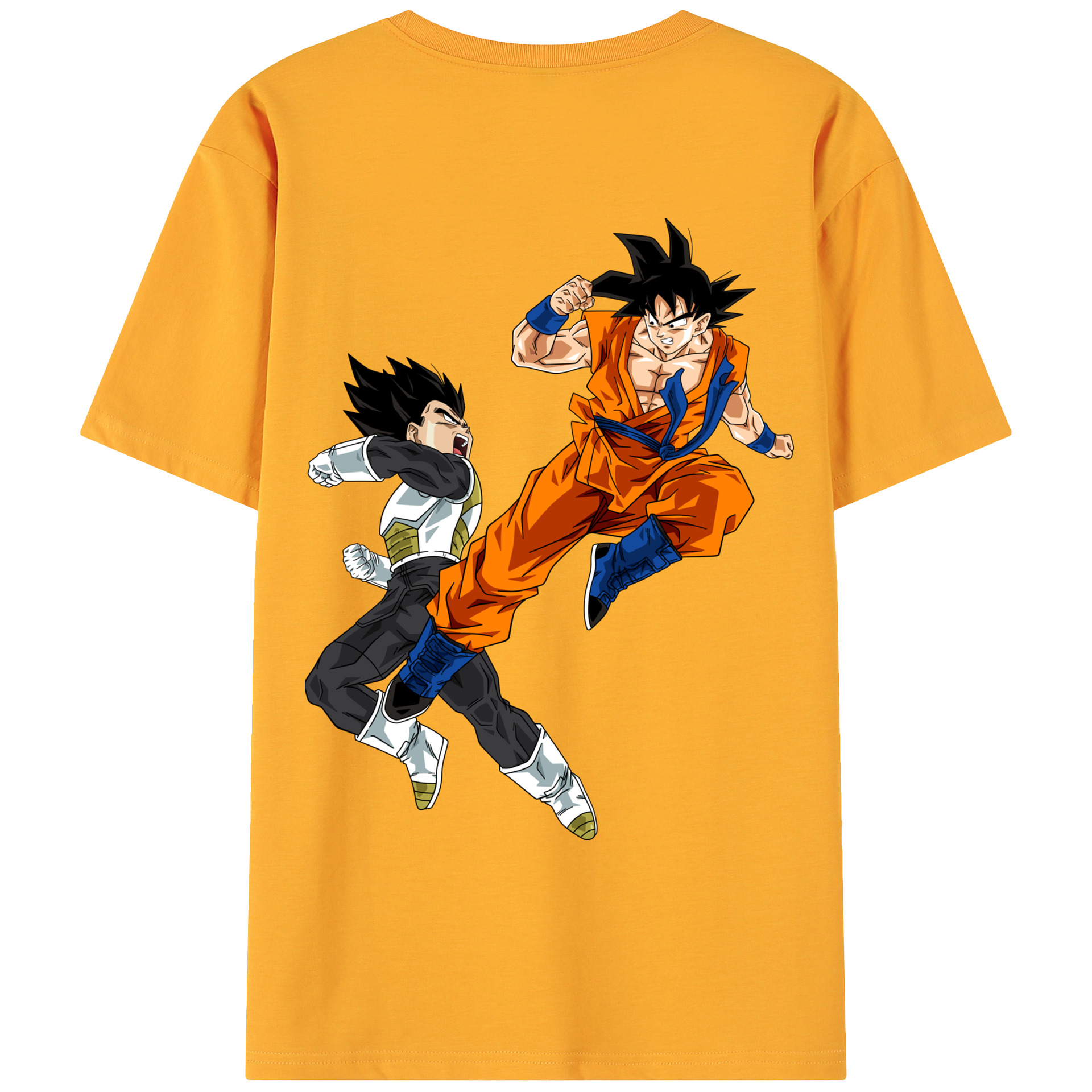 （画像用） ドラゴンボール 孫悟空（そん ごくう）Son Goku カカロット DRAGON BALL Kakarotto 綿100％ メンズ半袖Tシャツ（バックプリント） 通気性
