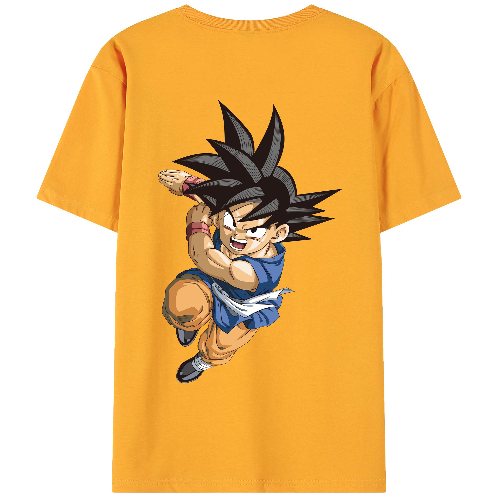 （画像用） ドラゴンボール 孫悟空（そん ごくう）Son Goku カカロット DRAGON BALL Kakarotto 綿100％ メンズ半袖Tシャツ（バックプリント） 通気性