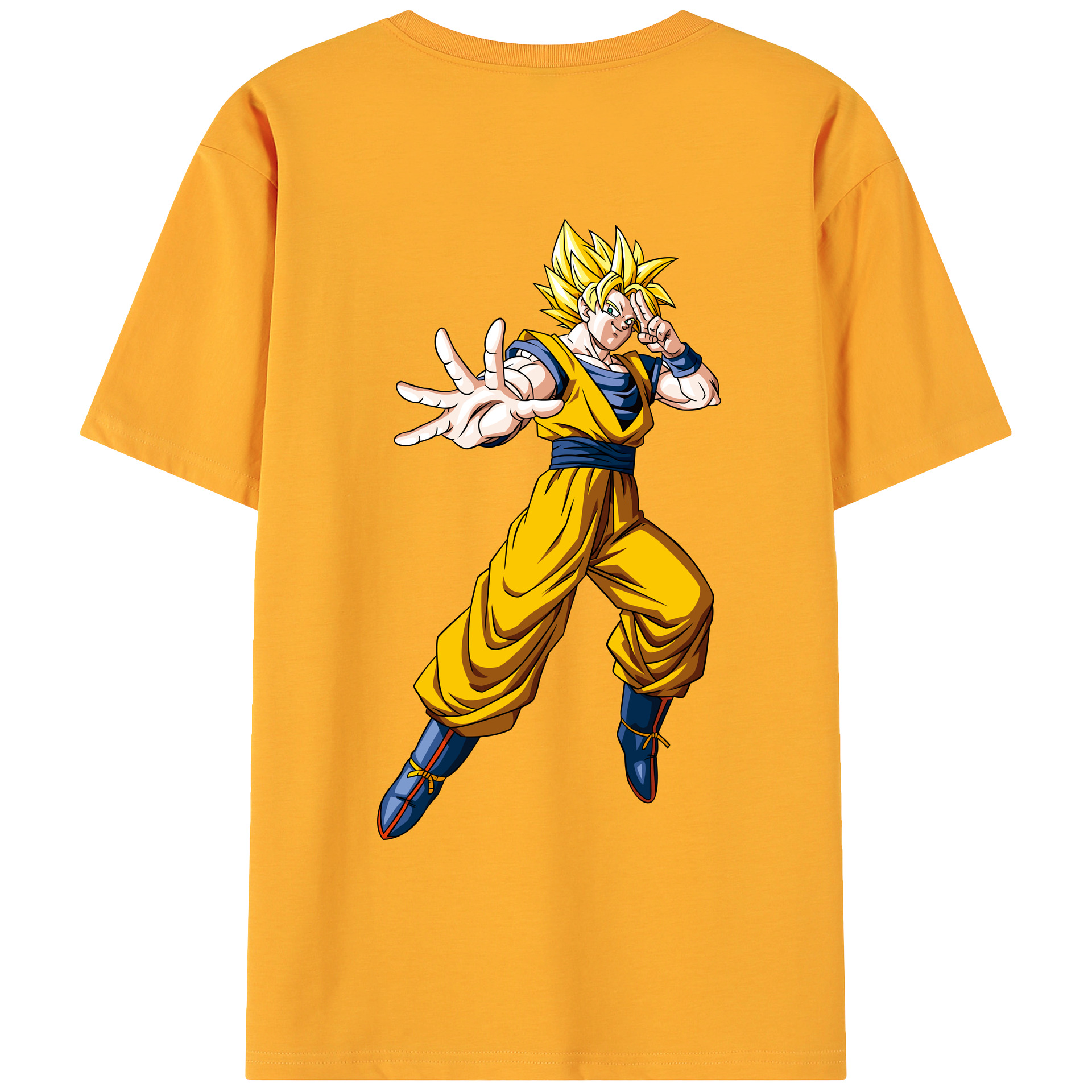 （画像用） ドラゴンボール 孫悟空（そん ごくう）Son Goku カカロット DRAGON BALL Kakarotto 綿100％ メンズ半袖Tシャツ（バックプリント） 通気性