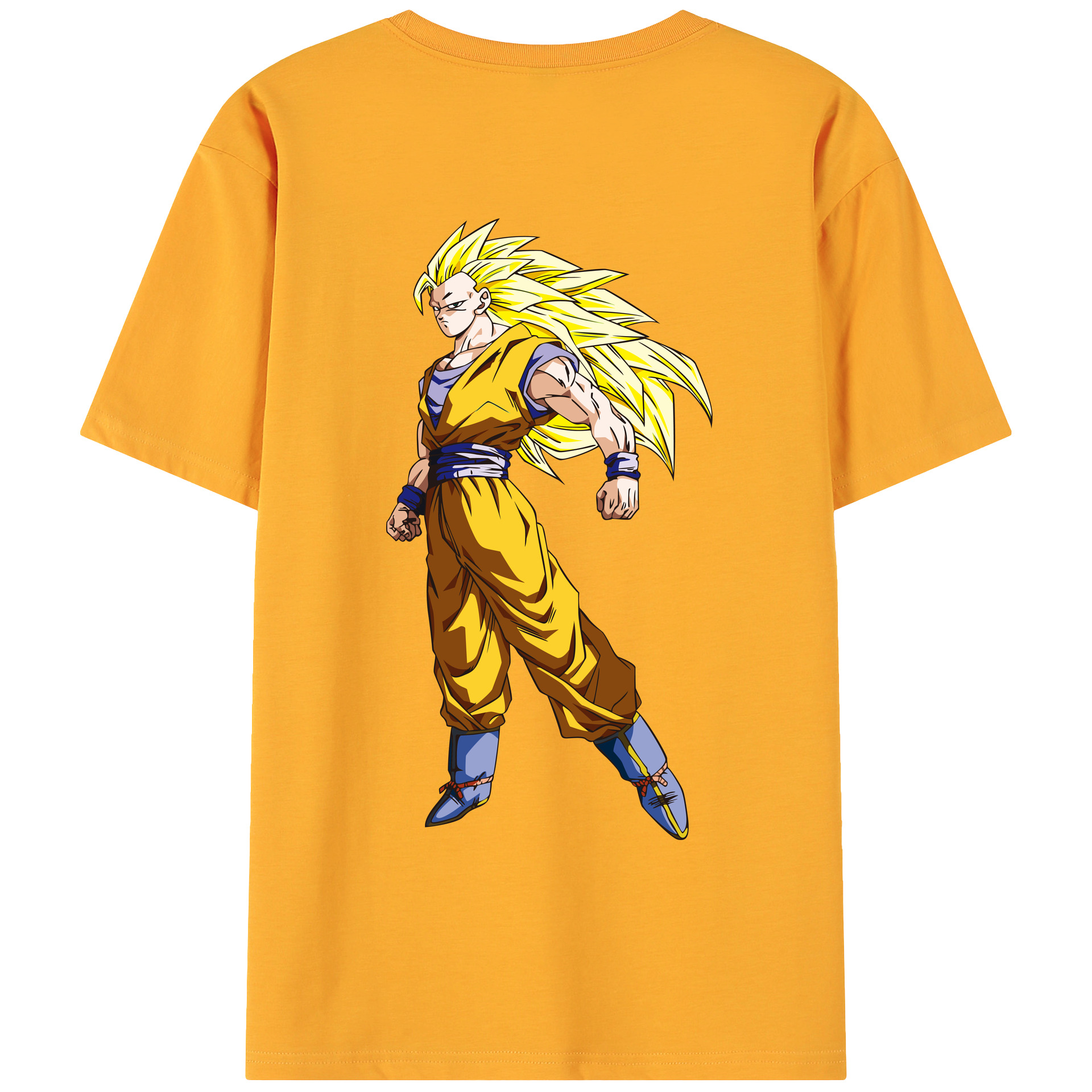 （画像用） ドラゴンボール 孫悟空（そん ごくう）Son Goku カカロット DRAGON BALL Kakarotto 綿100％ メンズ半袖Tシャツ（バックプリント） 通気性