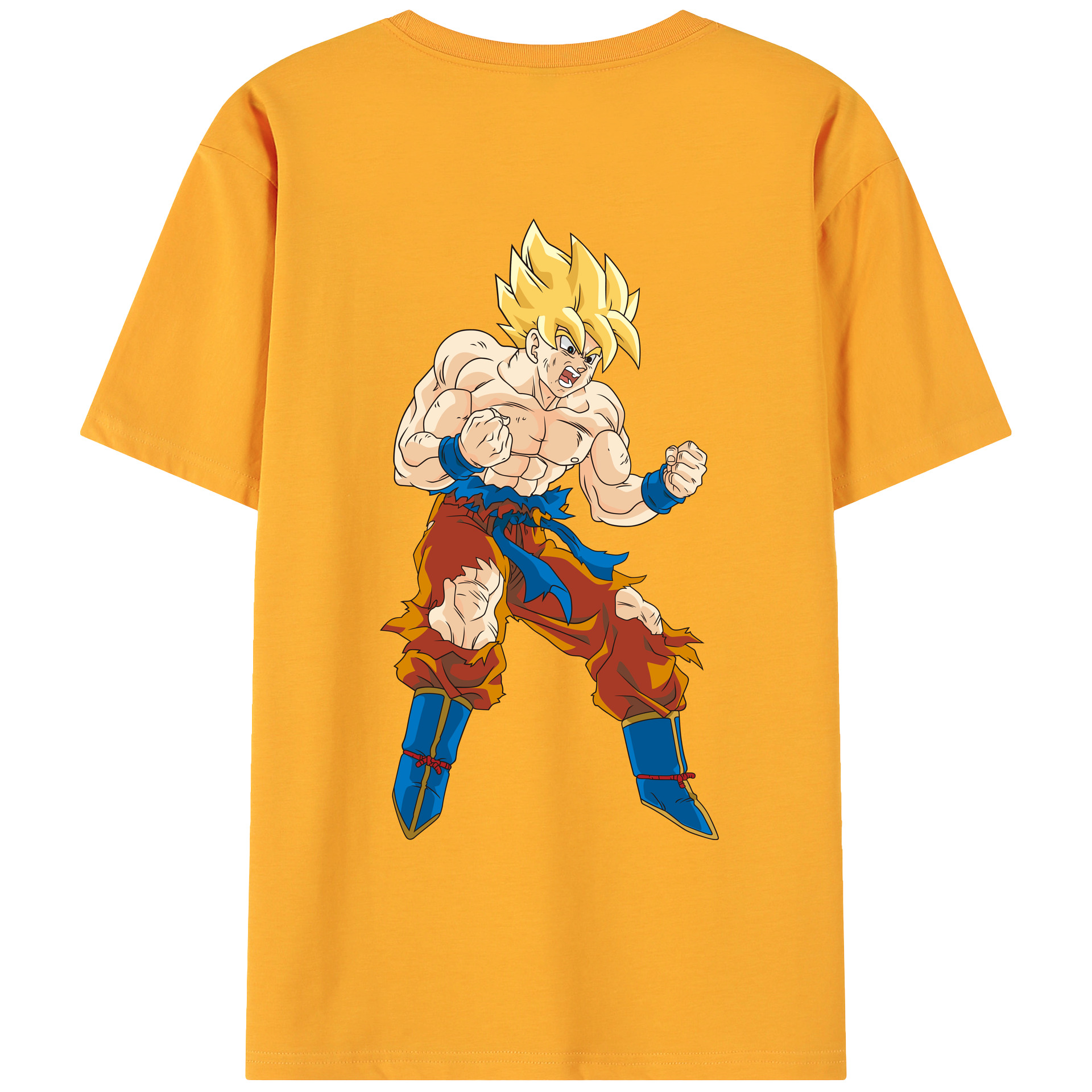 （画像用） ドラゴンボール 孫悟空（そん ごくう）Son Goku カカロット DRAGON BALL Kakarotto 綿100％ メンズ半袖Tシャツ（バックプリント） 通気性