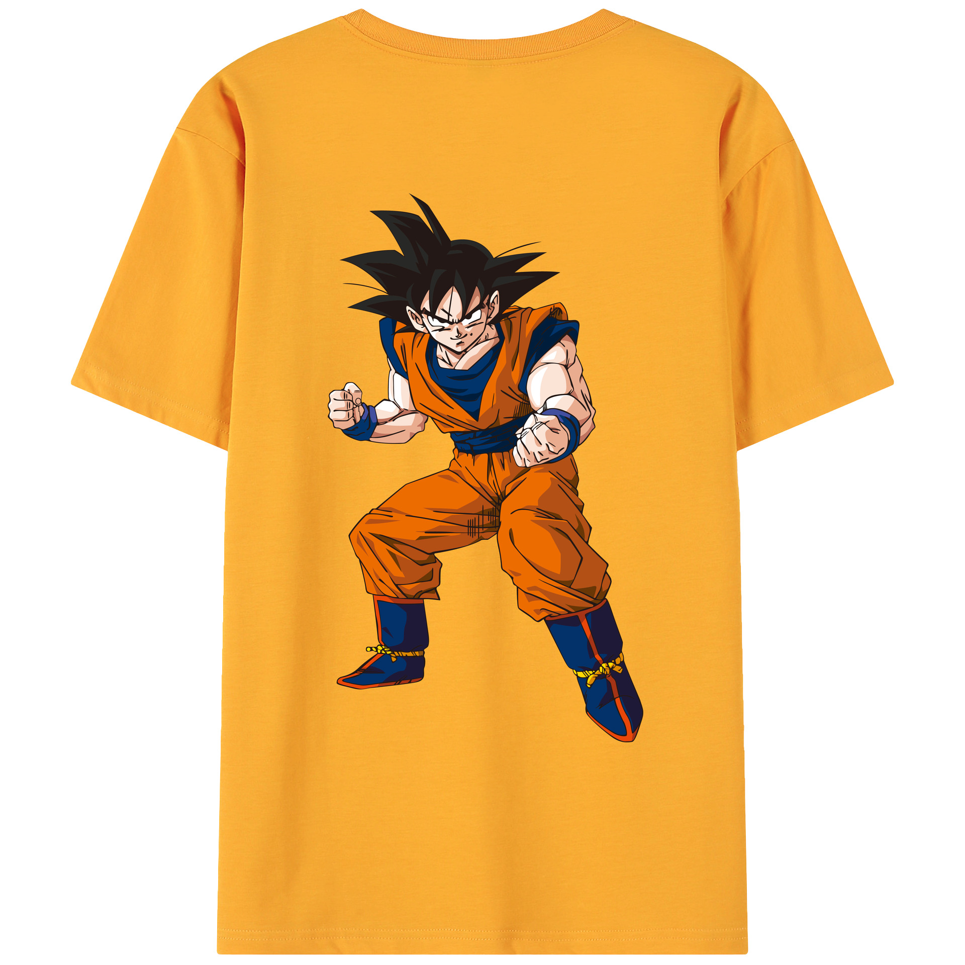 （画像用） ドラゴンボール 孫悟空（そん ごくう）Son Goku カカロット DRAGON BALL Kakarotto 綿100％ メンズ半袖Tシャツ（バックプリント） 通気性