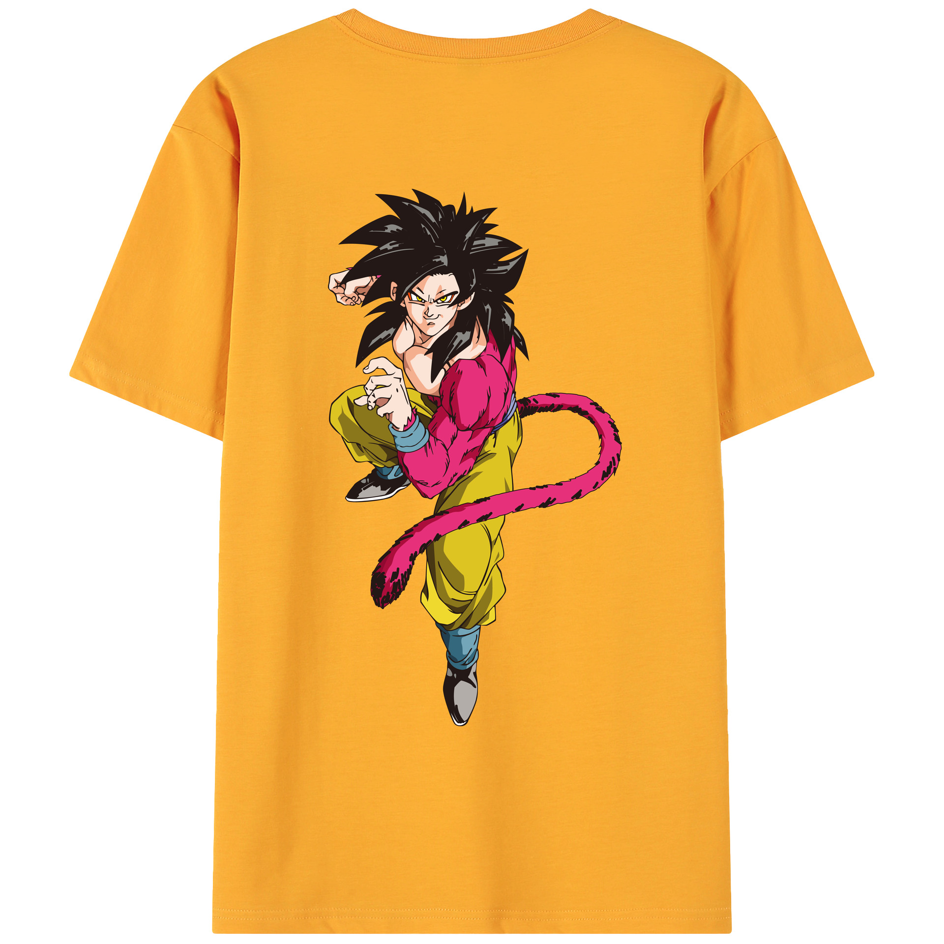 （画像用） ドラゴンボール 孫悟空（そん ごくう）Son Goku カカロット DRAGON BALL Kakarotto 綿100％ メンズ半袖Tシャツ（バックプリント） 通気性