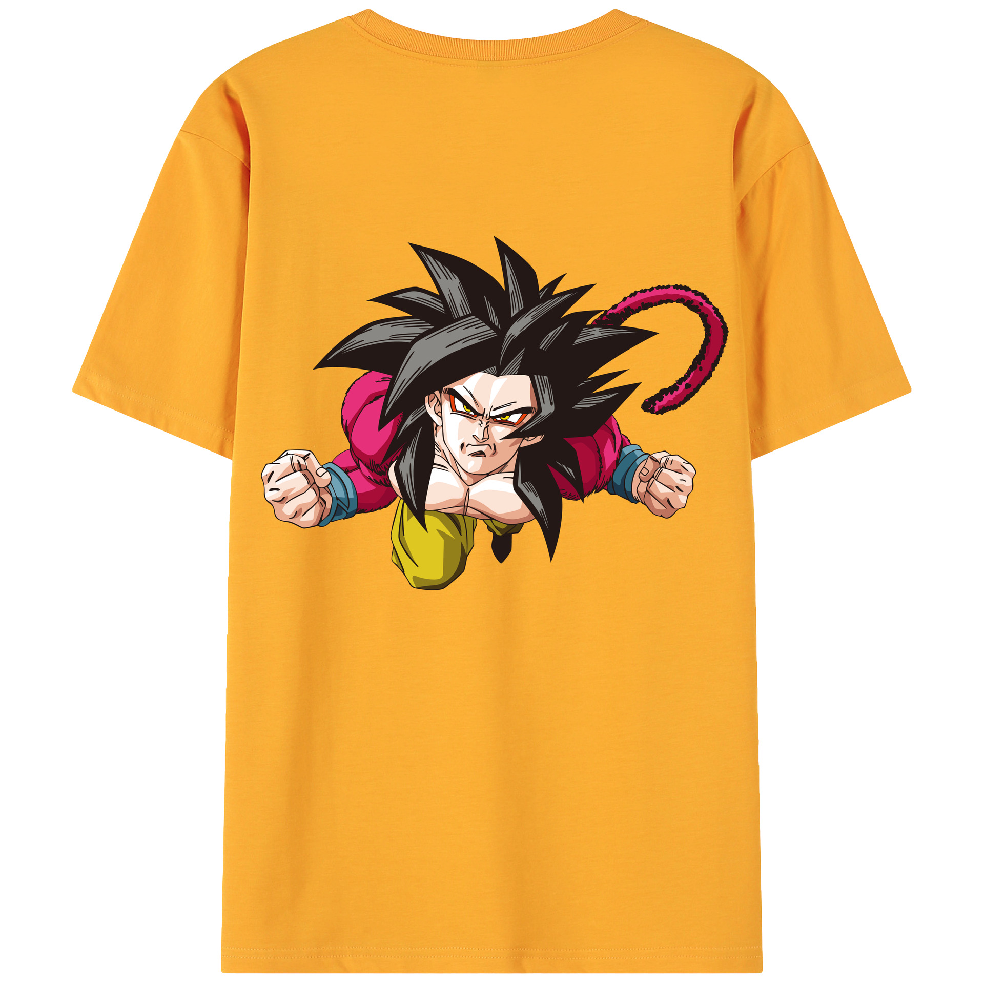 （画像用） ドラゴンボール 孫悟空（そん ごくう）Son Goku カカロット DRAGON BALL Kakarotto 綿100％ メンズ半袖Tシャツ（バックプリント） 通気性