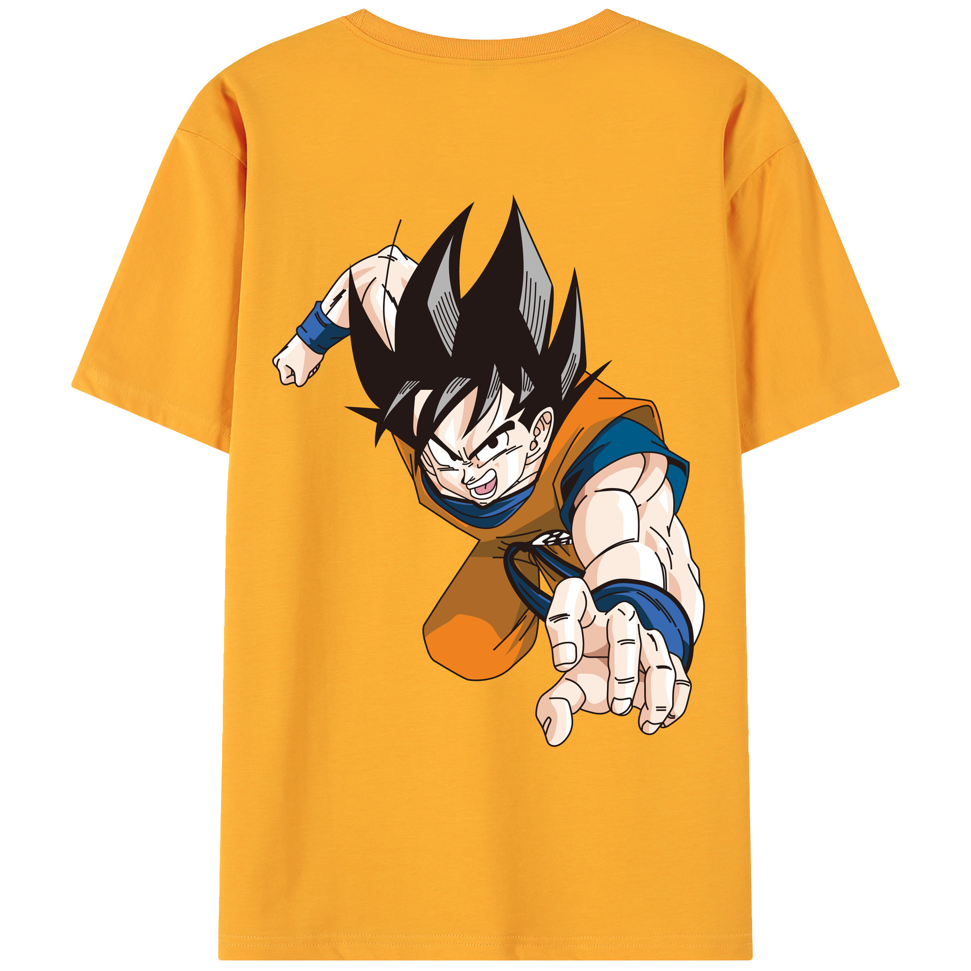 （画像用） ドラゴンボール 孫悟空（そん ごくう）Son Goku カカロット DRAGON BALL Kakarotto 綿100％ メンズ半袖Tシャツ（バックプリント） 通気性