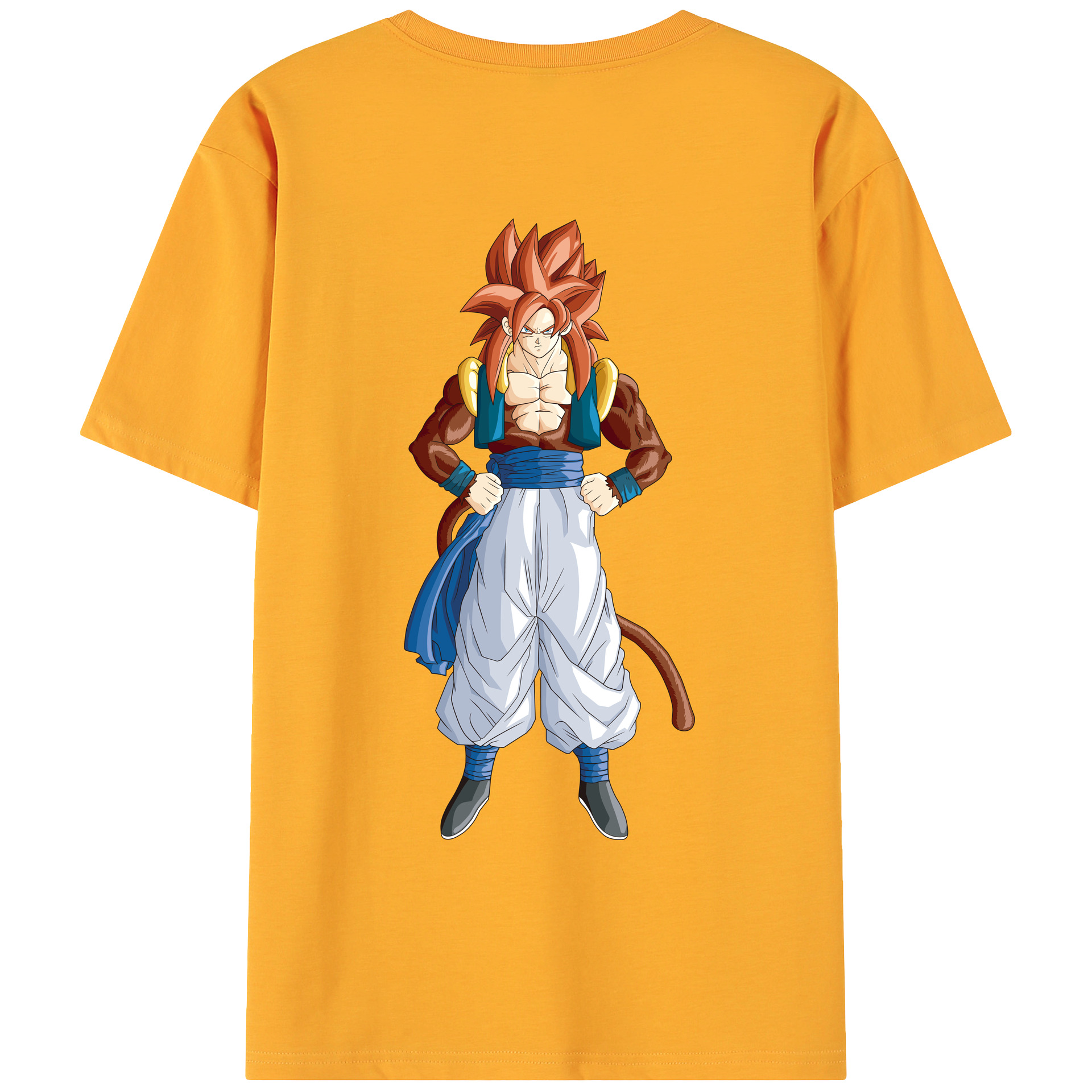 （画像用） ドラゴンボール 孫悟空（そん ごくう）Son Goku カカロット DRAGON BALL Kakarotto 綿100％ メンズ半袖Tシャツ（バックプリント） 通気性