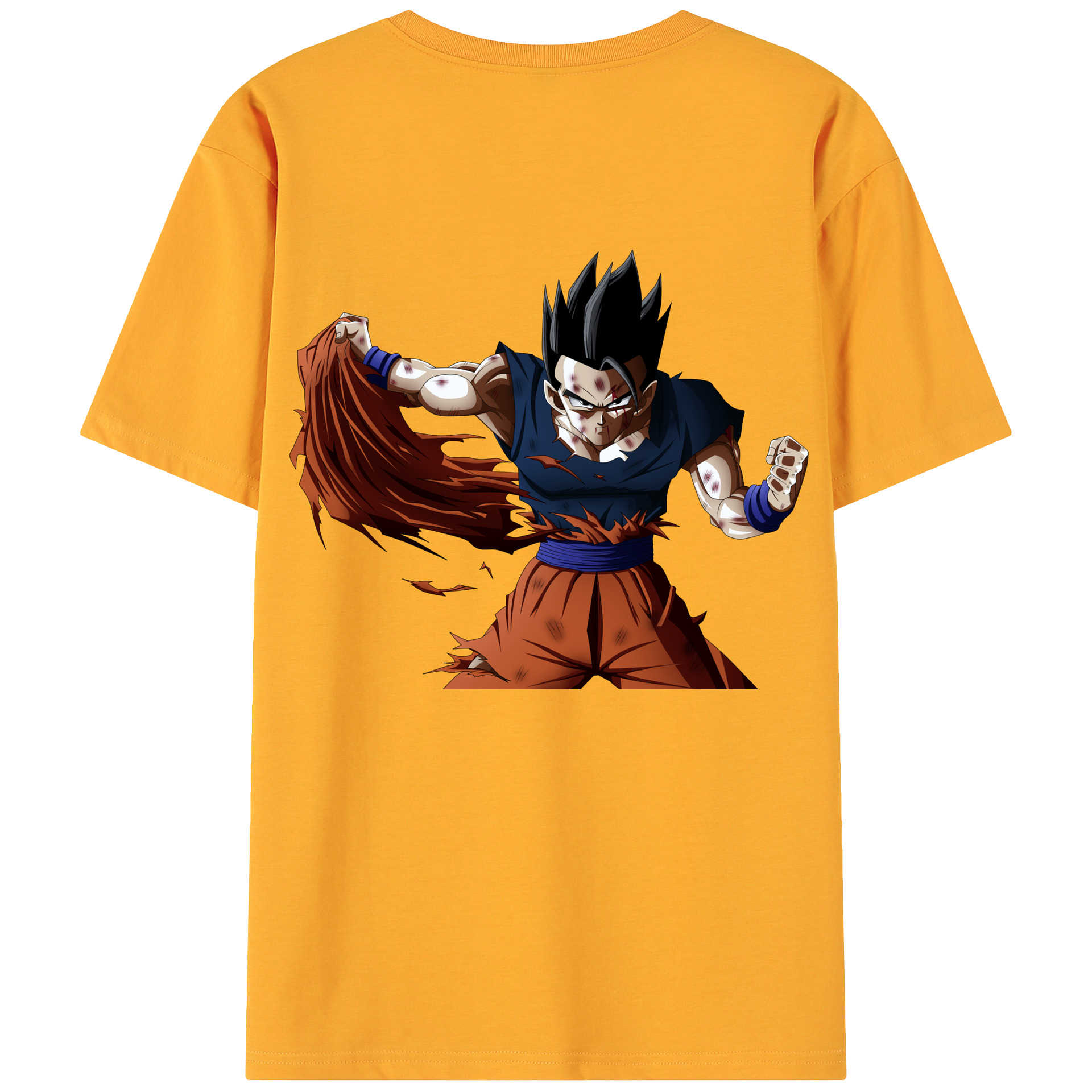 （画像用） ドラゴンボール ベジータ四世（Bejīta Yonsei）DRAGON BALL Vegeta IV 綿100％ メンズ半袖Tシャツ（バックプリント） 通気性