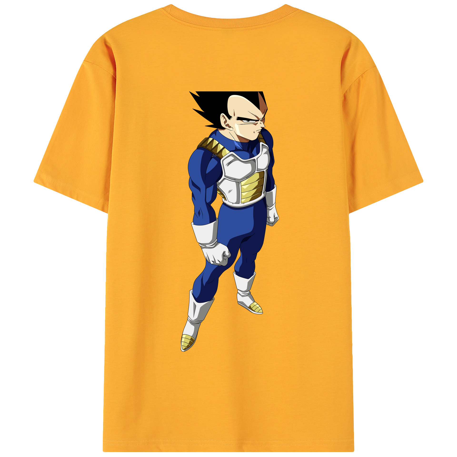 （画像用） ドラゴンボール ベジータ四世（Bejīta Yonsei）DRAGON BALL Vegeta IV 綿100％ メンズ半袖Tシャツ（バックプリント） 通気性