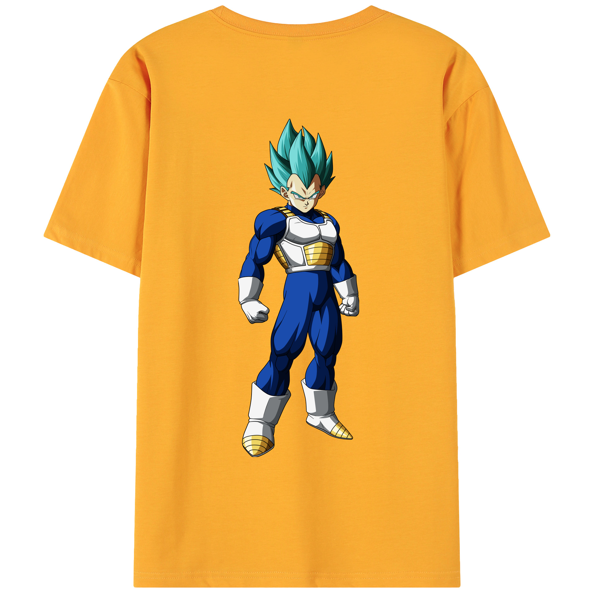 （画像用） ドラゴンボール ベジータ四世（Bejīta Yonsei）DRAGON BALL Vegeta IV 綿100％ メンズ半袖Tシャツ（バックプリント） 通気性