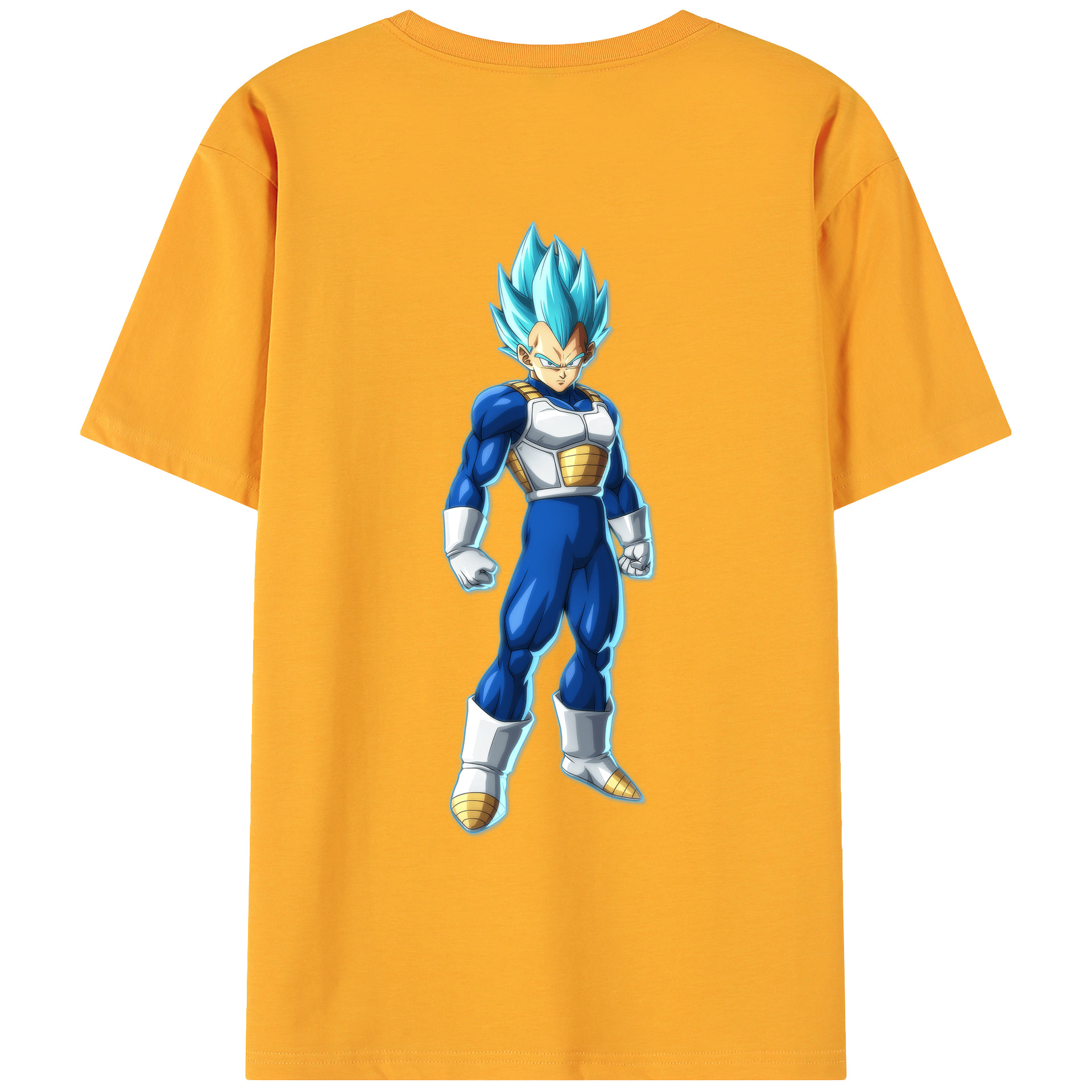 （画像用） ドラゴンボール ベジータ四世（Bejīta Yonsei）DRAGON BALL Vegeta IV 綿100％ メンズ半袖Tシャツ（バックプリント） 通気性