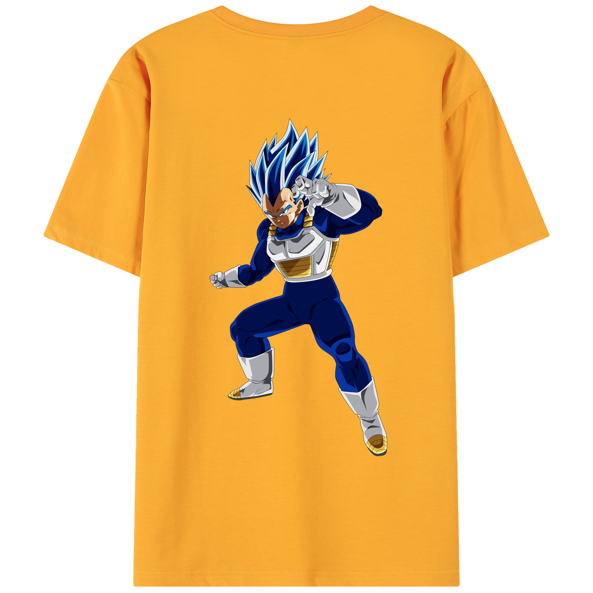 （画像用） ドラゴンボール ベジータ四世（Bejīta Yonsei）DRAGON BALL Vegeta IV 綿100％ メンズ半袖Tシャツ（バックプリント） 通気性