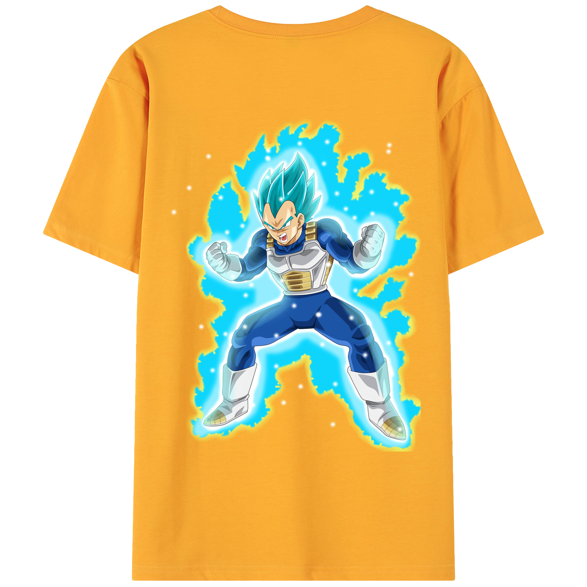 （画像用） ドラゴンボール ベジータ四世（Bejīta Yonsei）DRAGON BALL Vegeta IV 綿100％ メンズ半袖Tシャツ（バックプリント） 通気性