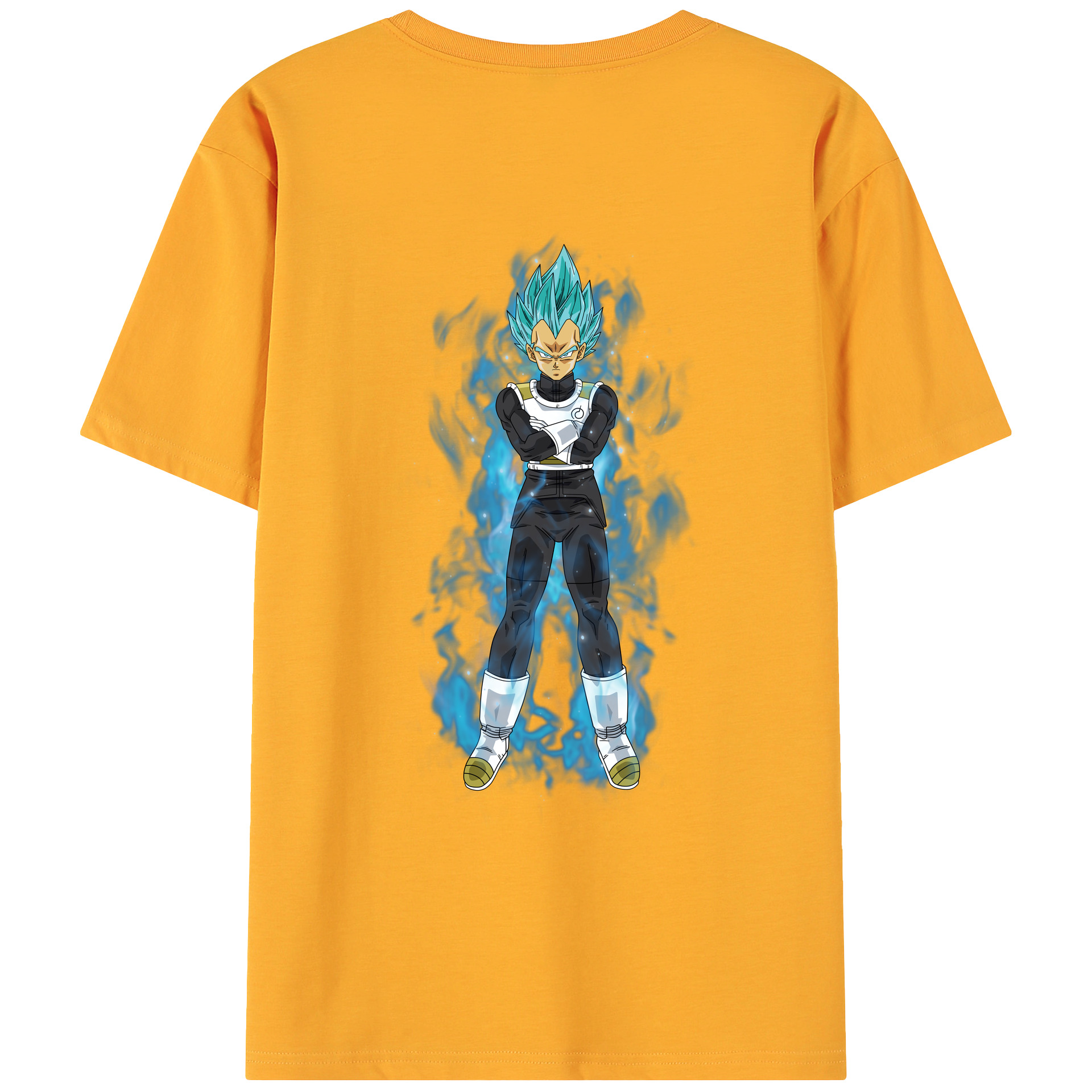 （画像用） ドラゴンボール ベジータ四世（Bejīta Yonsei）DRAGON BALL Vegeta IV 綿100％ メンズ半袖Tシャツ（バックプリント） 通気性