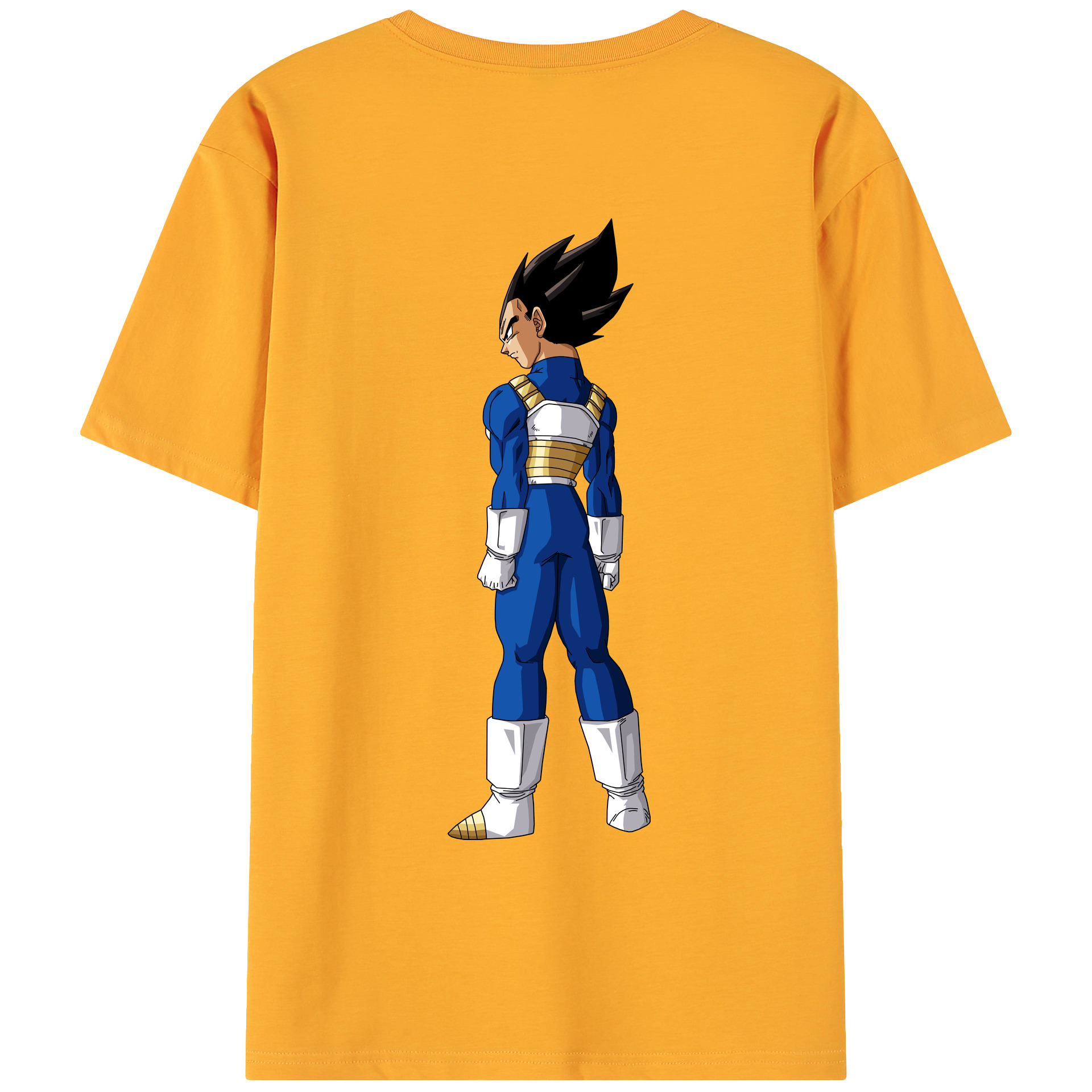 （画像用） ドラゴンボール ベジータ四世（Bejīta Yonsei）DRAGON BALL Vegeta IV 綿100％ メンズ半袖Tシャツ（バックプリント） 通気性