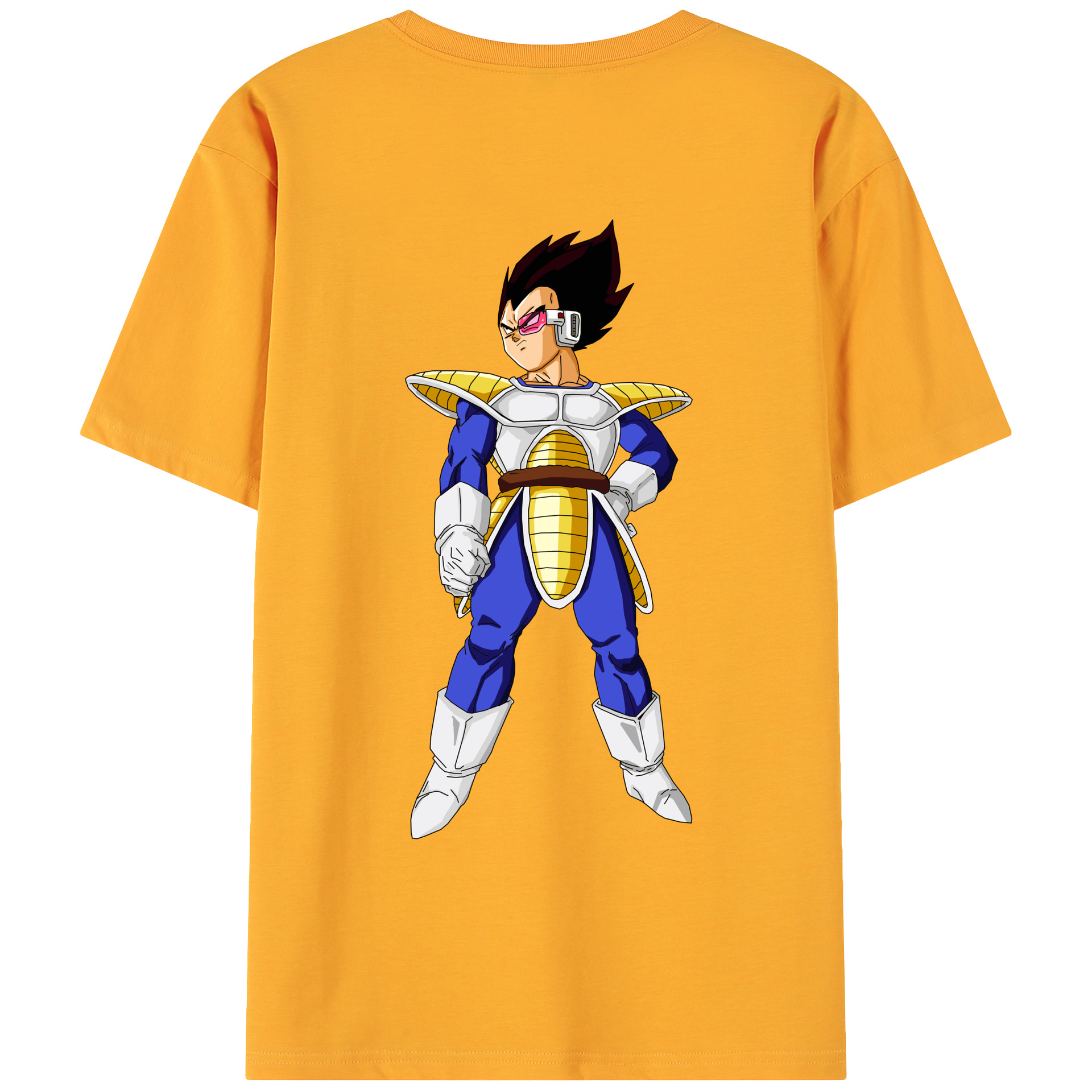 （画像用） ドラゴンボール ベジータ四世（Bejīta Yonsei）DRAGON BALL Vegeta IV 綿100％ メンズ半袖Tシャツ（バックプリント） 通気性