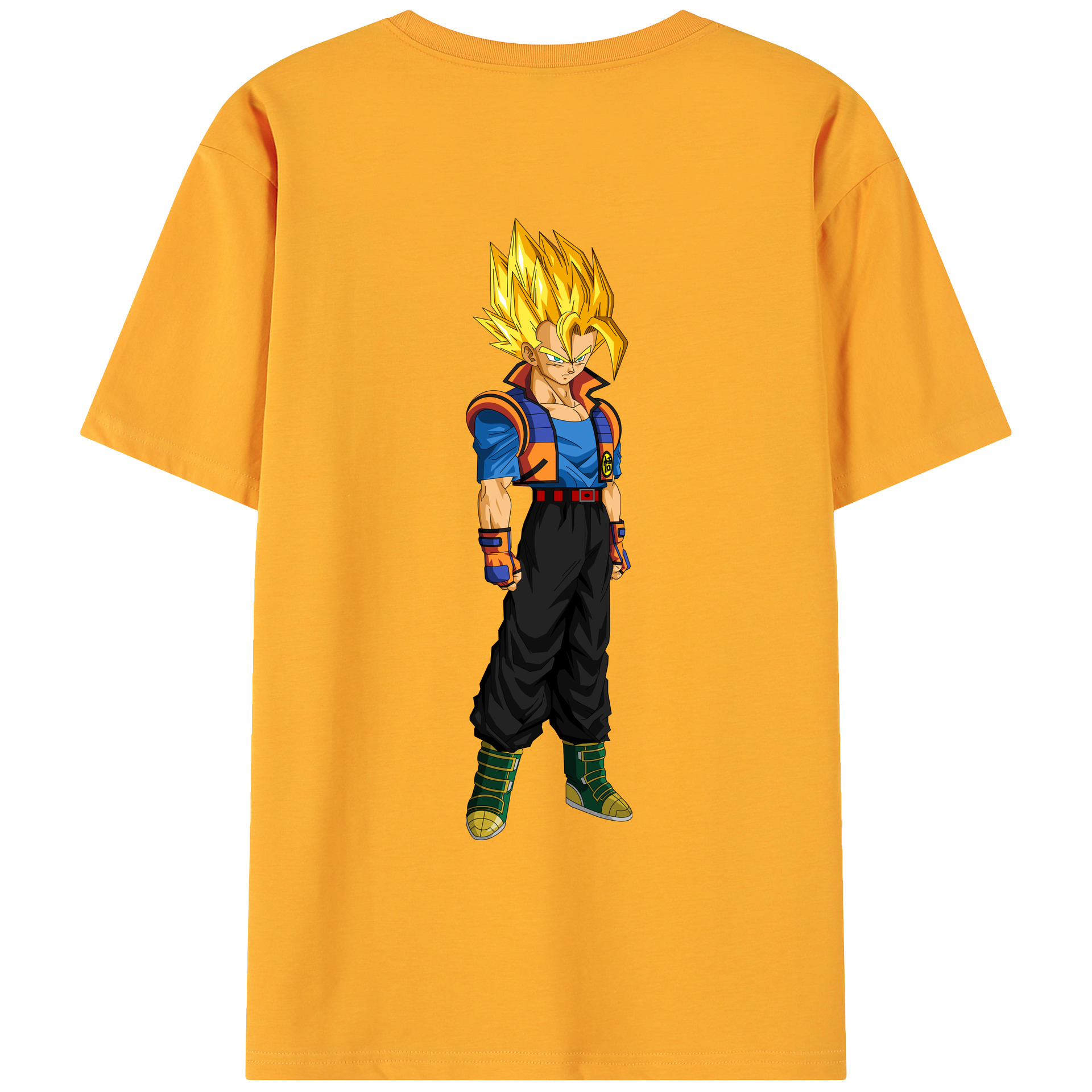 （画像用） ドラゴンボール ベジータ四世（Bejīta Yonsei）DRAGON BALL Vegeta IV 綿100％ メンズ半袖Tシャツ（バックプリント） 通気性