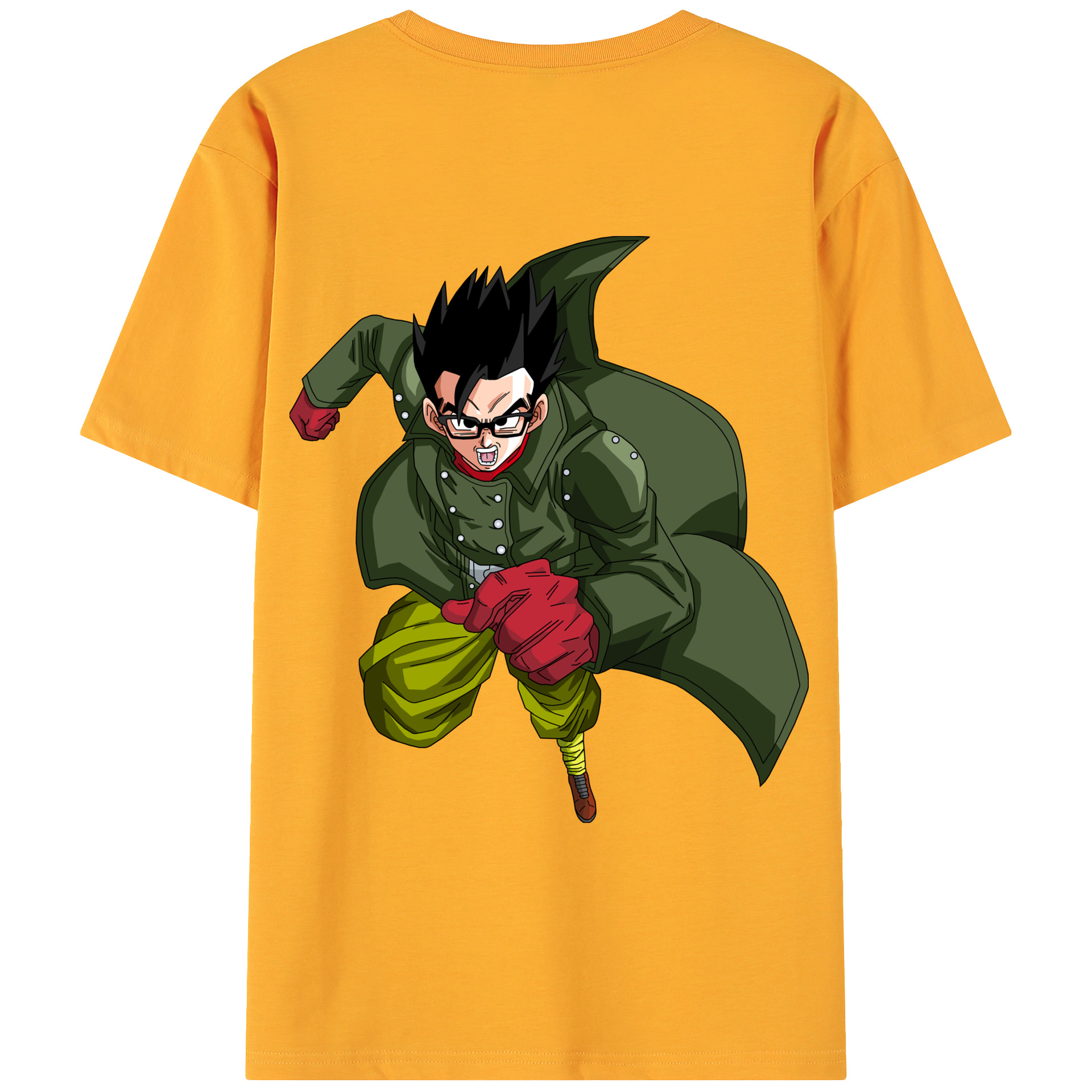 （画像用） ドラゴンボール 孫 悟飯（そんごはん）DRAGON BALL Son Gohan 綿100％ メンズ半袖Tシャツ（バックプリント） 通気性