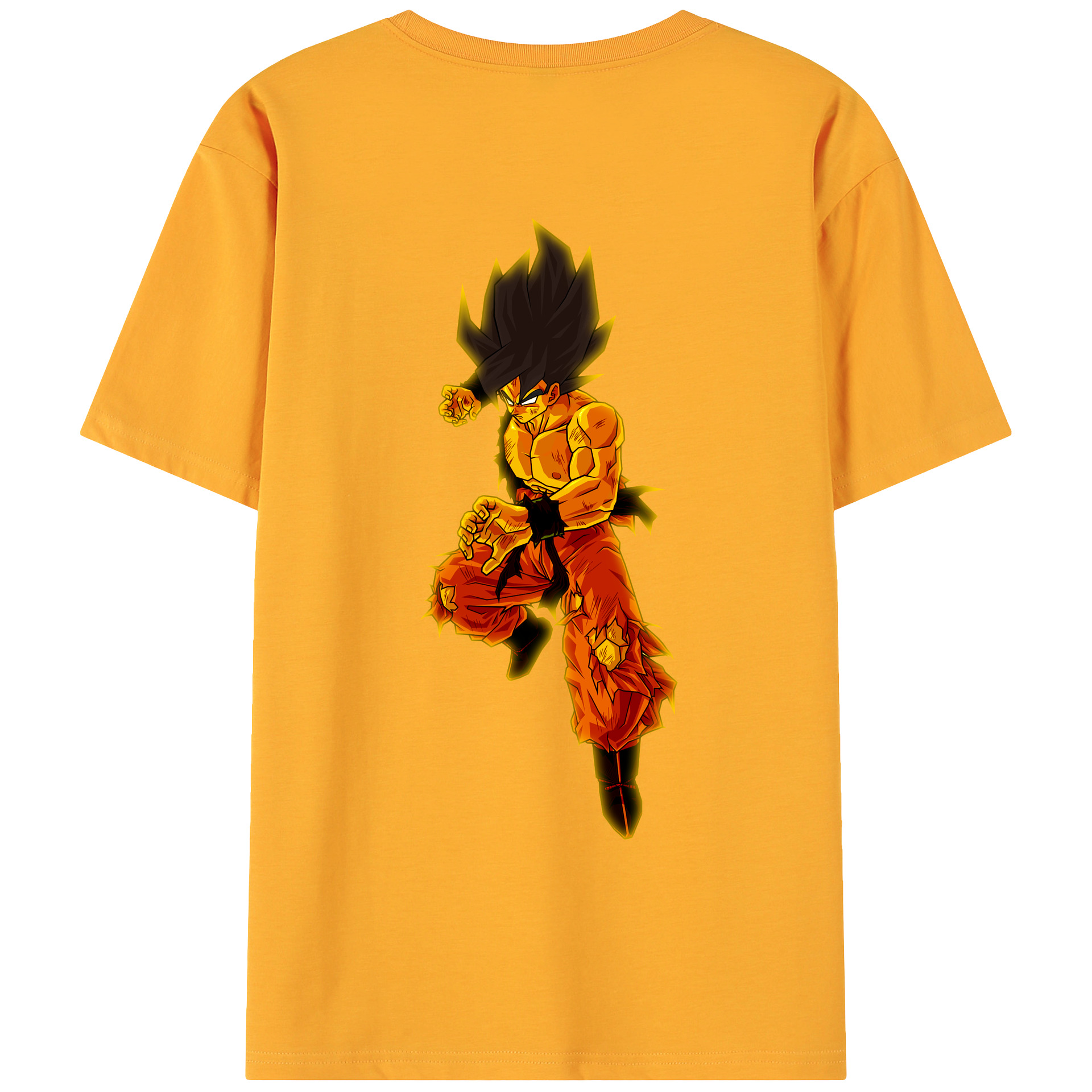 （画像用） ドラゴンボール 孫 悟飯（そんごはん）DRAGON BALL Son Gohan 綿100％ メンズ半袖Tシャツ（バックプリント） 通気性
