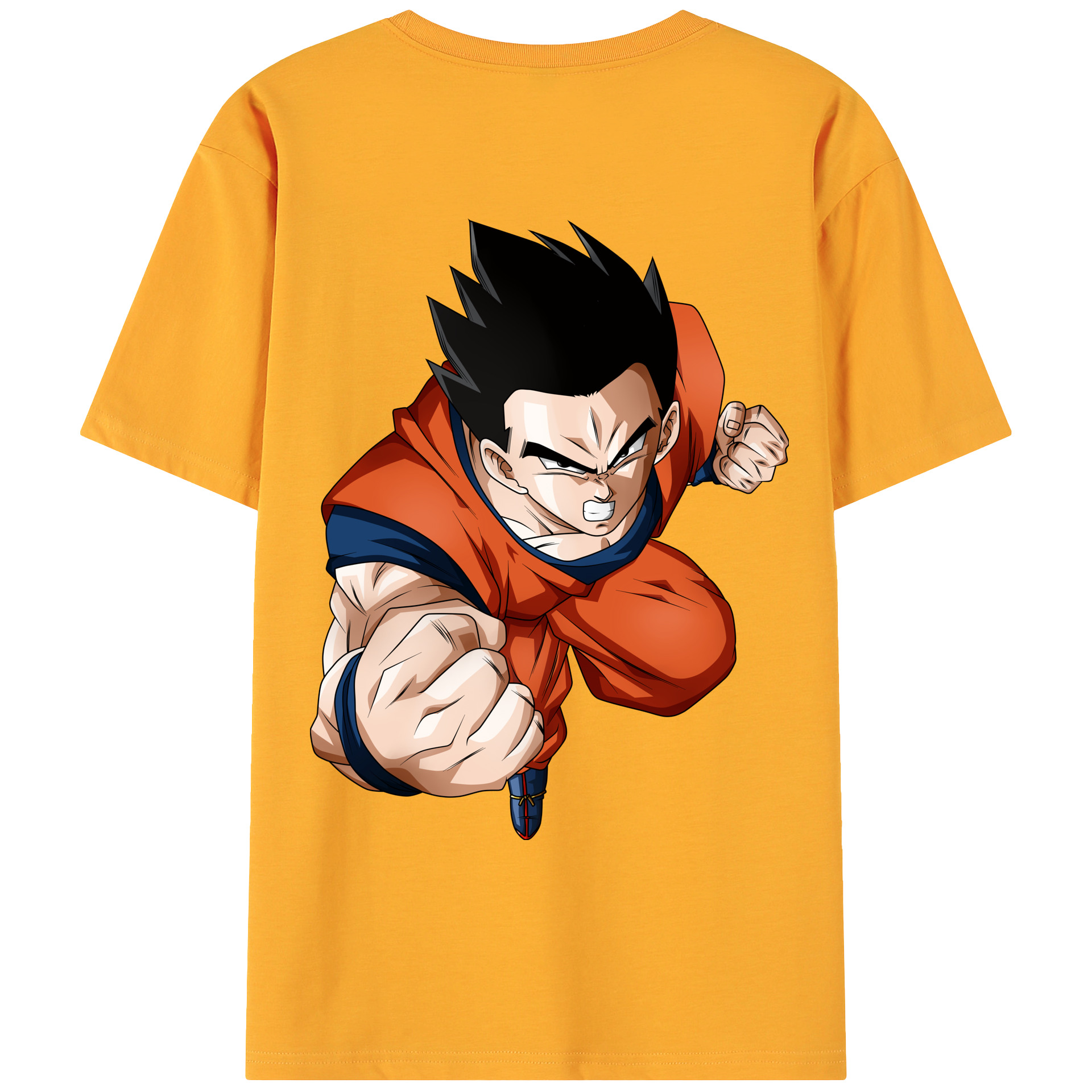 （画像用） ドラゴンボール 孫 悟飯（そんごはん）DRAGON BALL Son Gohan 綿100％ メンズ半袖Tシャツ（バックプリント） 通気性