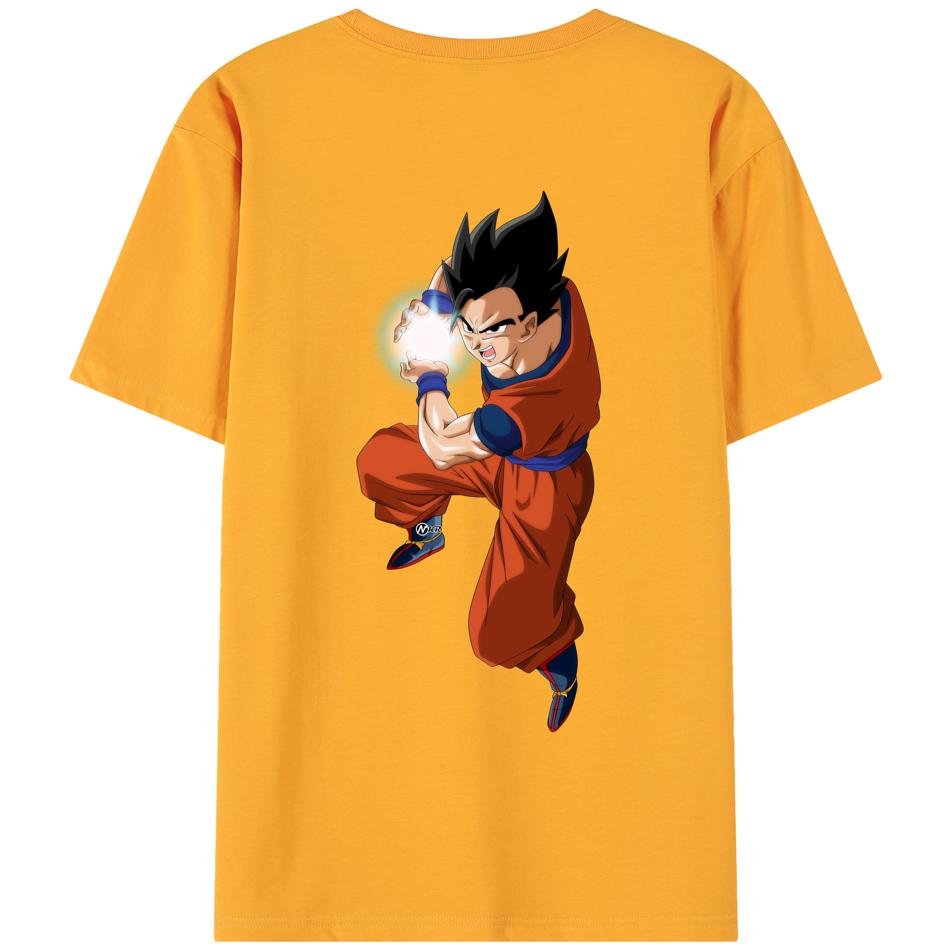 （画像用） ドラゴンボール 孫 悟飯（そんごはん）DRAGON BALL Son Gohan 綿100％ メンズ半袖Tシャツ（バックプリント） 通気性