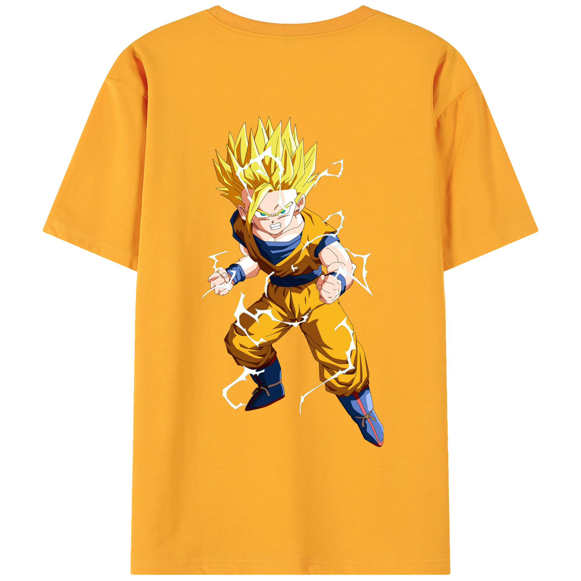 （画像用） ドラゴンボール 孫 悟飯（そんごはん）DRAGON BALL Son Gohan 綿100％ メンズ半袖Tシャツ（バックプリント） 通気性