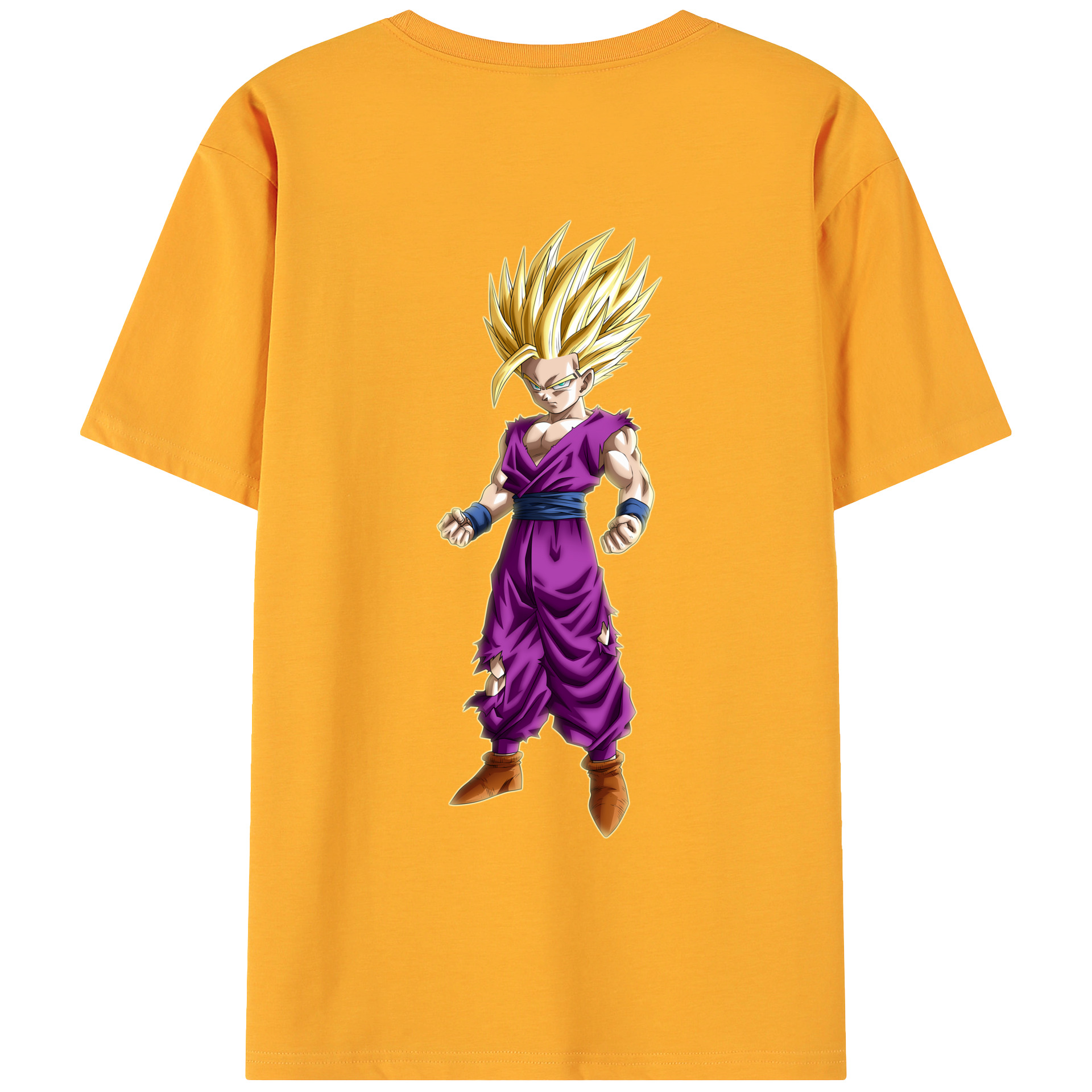 （画像用） ドラゴンボール 孫 悟飯（そんごはん）DRAGON BALL Son Gohan 綿100％ メンズ半袖Tシャツ（バックプリント） 通気性