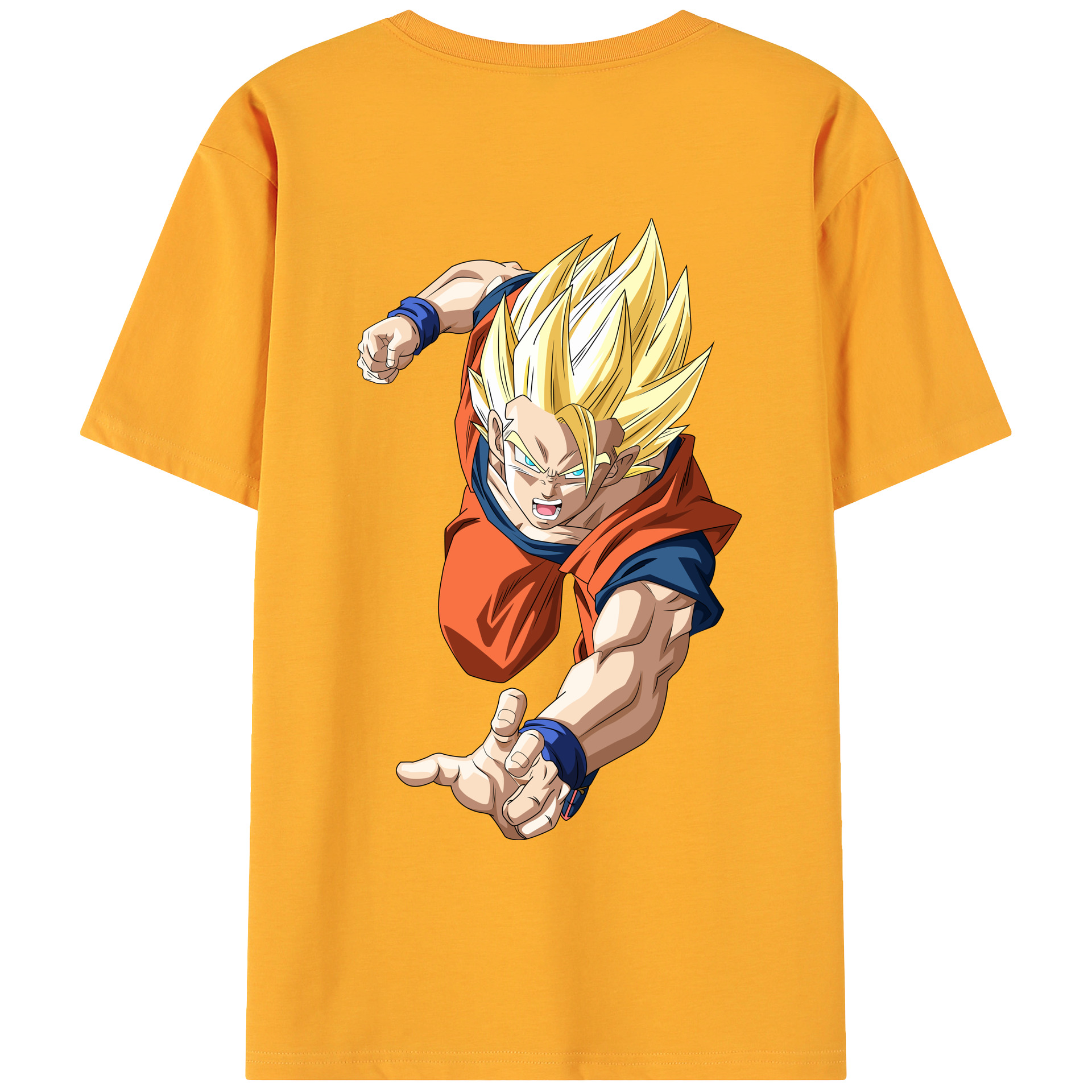 （画像用） ドラゴンボール 孫 悟飯（そんごはん）DRAGON BALL Son Gohan 綿100％ メンズ半袖Tシャツ（バックプリント） 通気性
