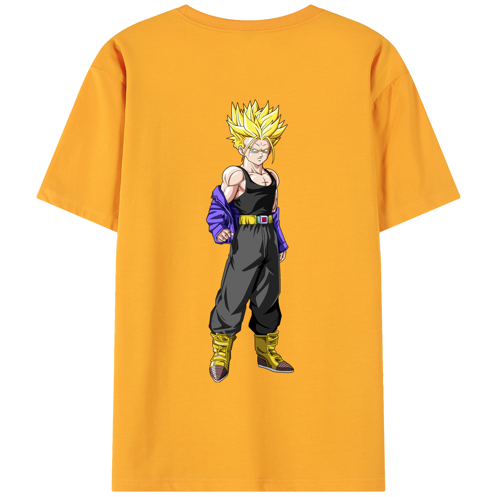 （画像用） ドラゴンボール トランクス（Torankusu）DRAGON BALL Trunks 綿100％ メンズ半袖Tシャツ（バックプリント） 通気性