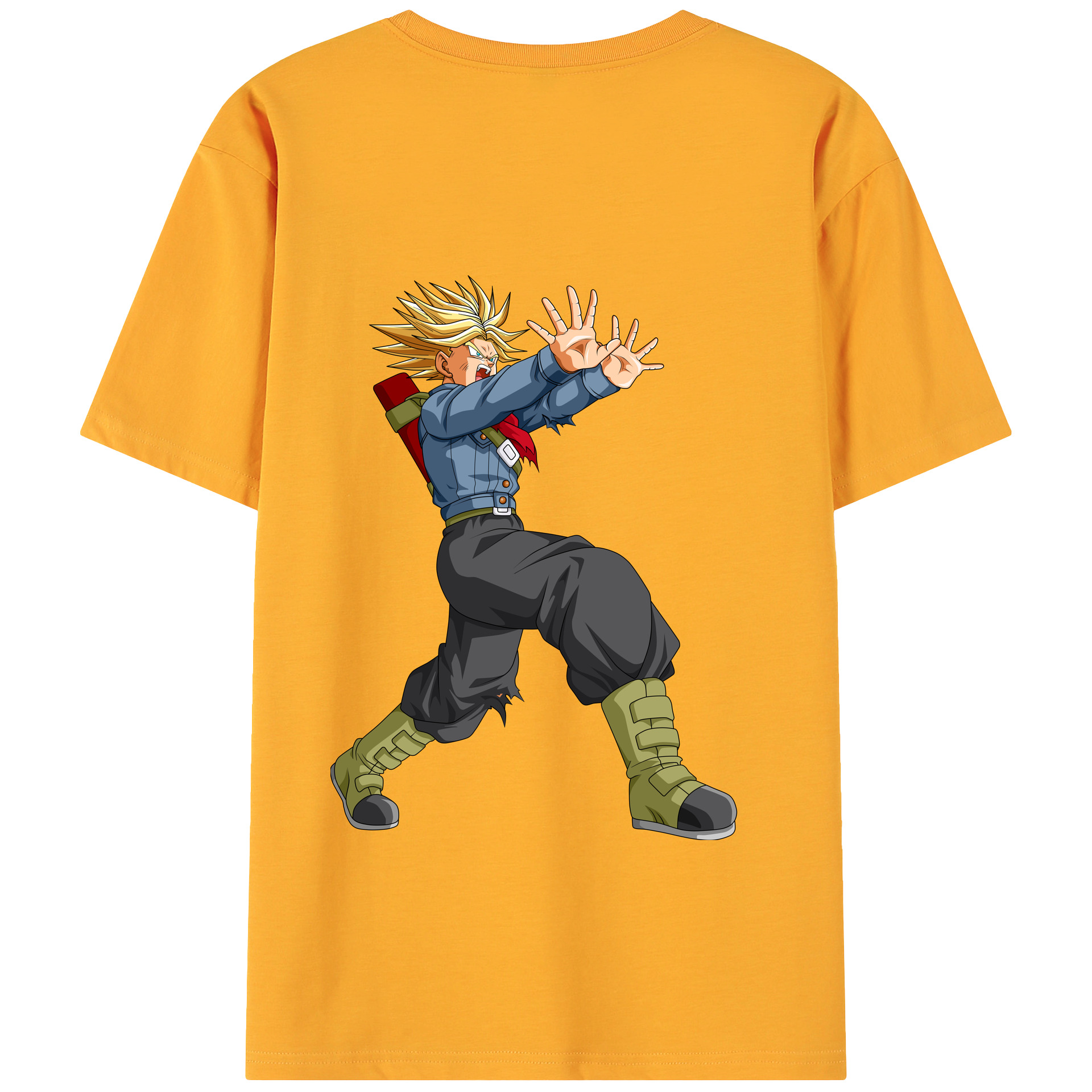 （画像用） ドラゴンボール トランクス（Torankusu）DRAGON BALL Trunks 綿100％ メンズ半袖Tシャツ（バックプリント） 通気性