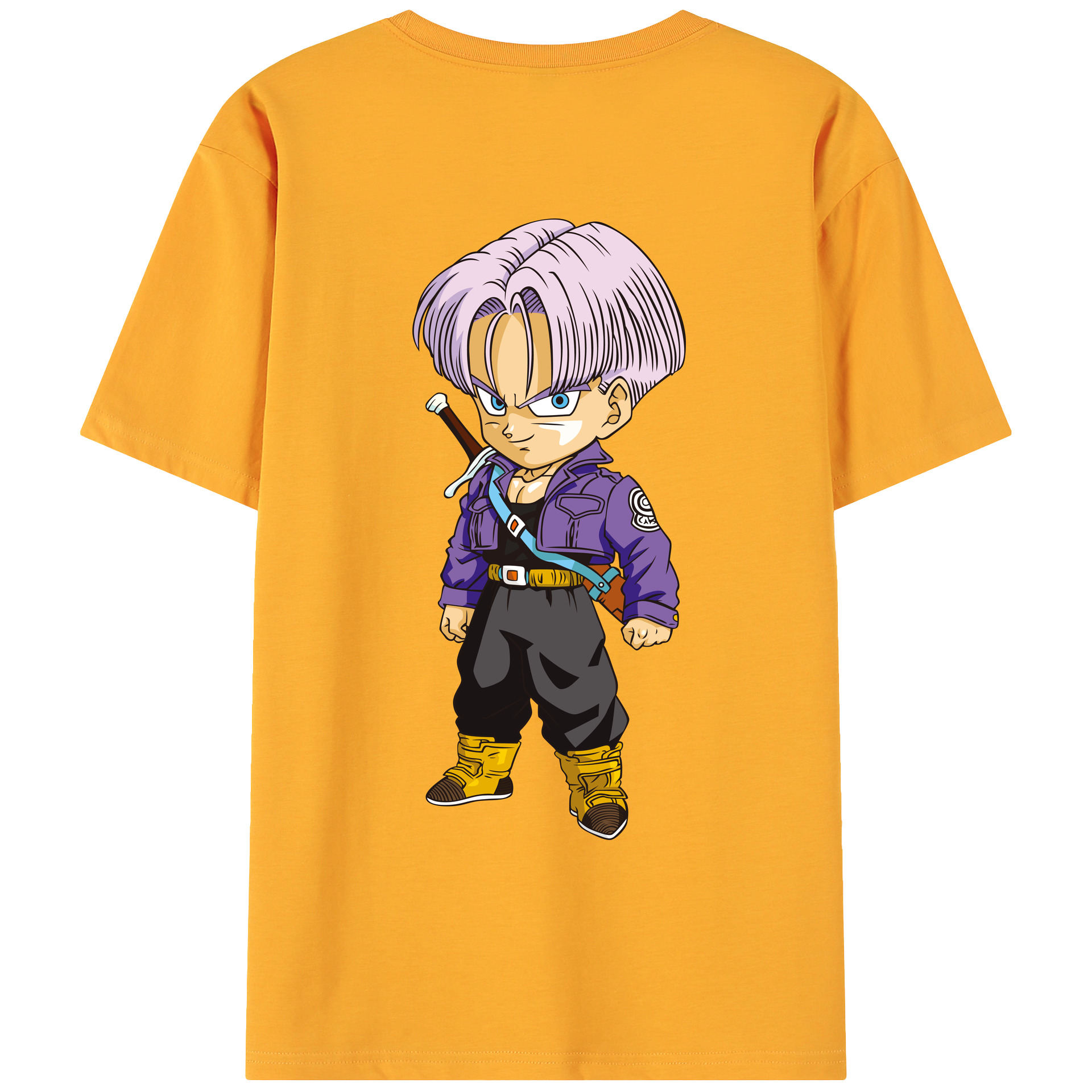 （画像用） ドラゴンボール トランクス（Torankusu）DRAGON BALL Trunks 綿100％ メンズ半袖Tシャツ（バックプリント） 通気性