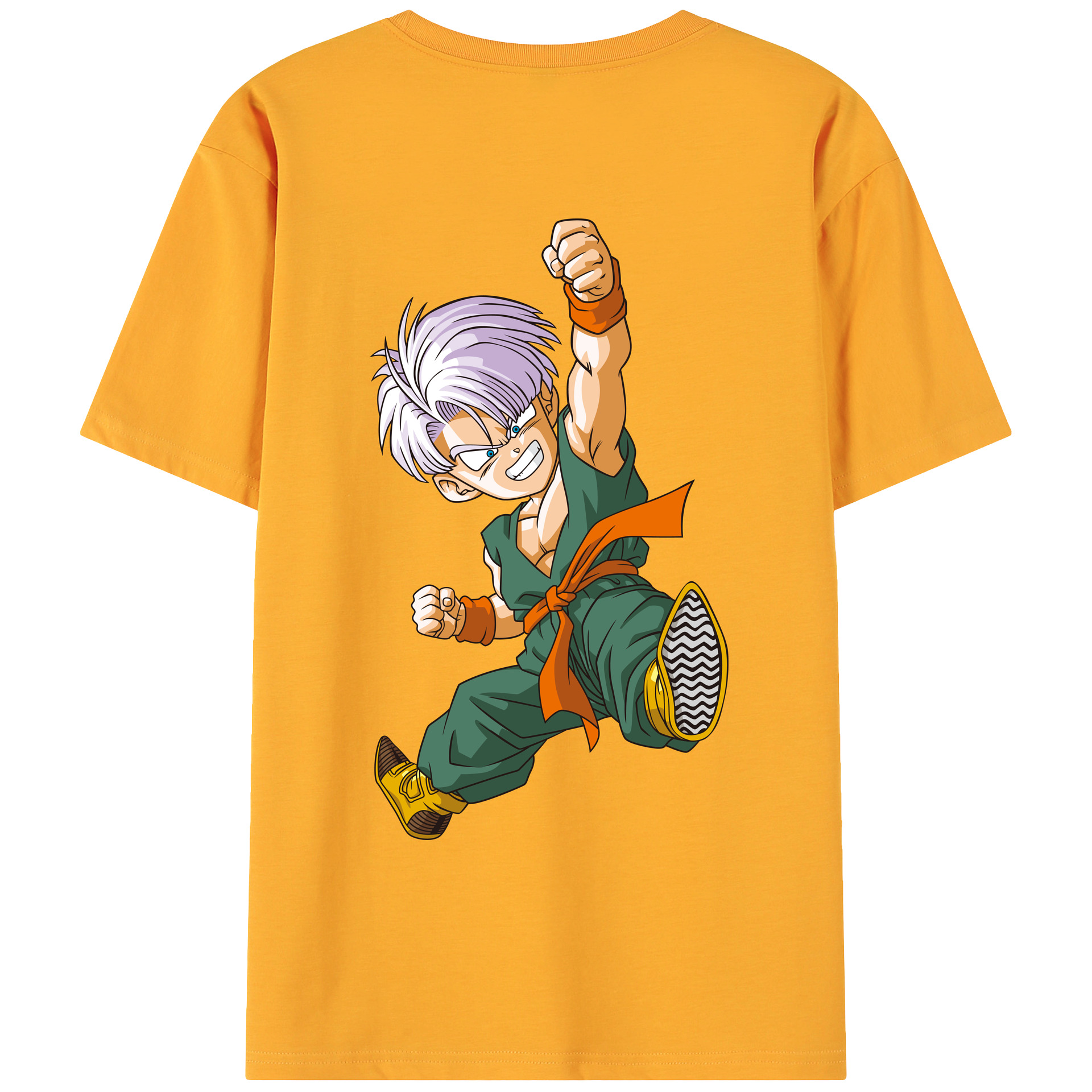 （画像用） ドラゴンボール トランクス（Torankusu）DRAGON BALL Trunks 綿100％ メンズ半袖Tシャツ（バックプリント） 通気性