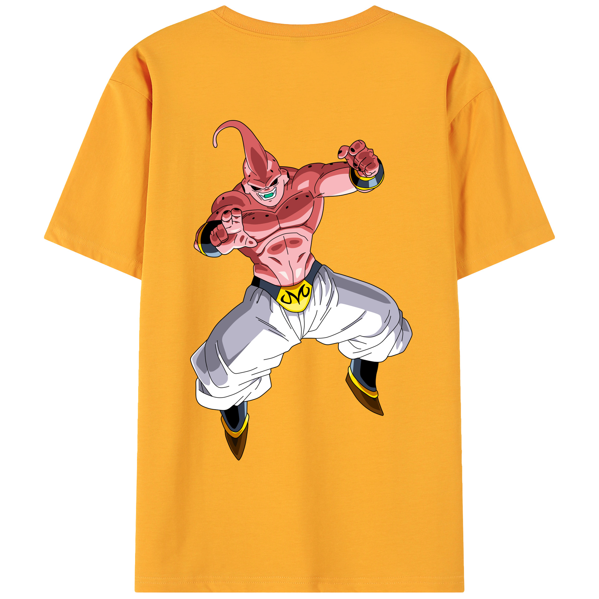 （画像用） ドラゴンボール 魔人ブウ DRAGON BALL Majin Buu 綿100％ メンズ半袖Tシャツ（バックプリント） 通気性