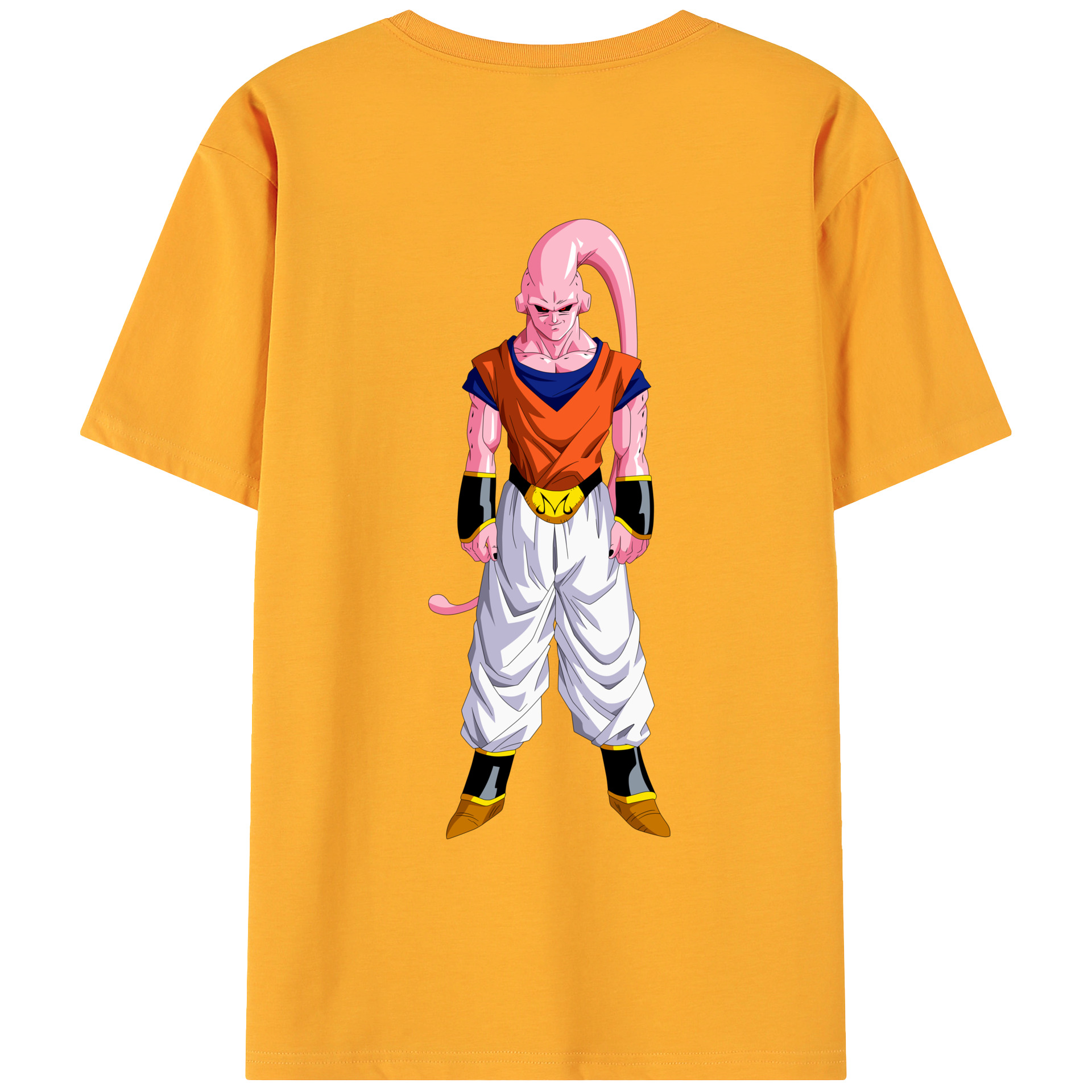 （画像用） ドラゴンボール 魔人ブウ DRAGON BALL Majin Buu 綿100％ メンズ半袖Tシャツ（バックプリント） 通気性