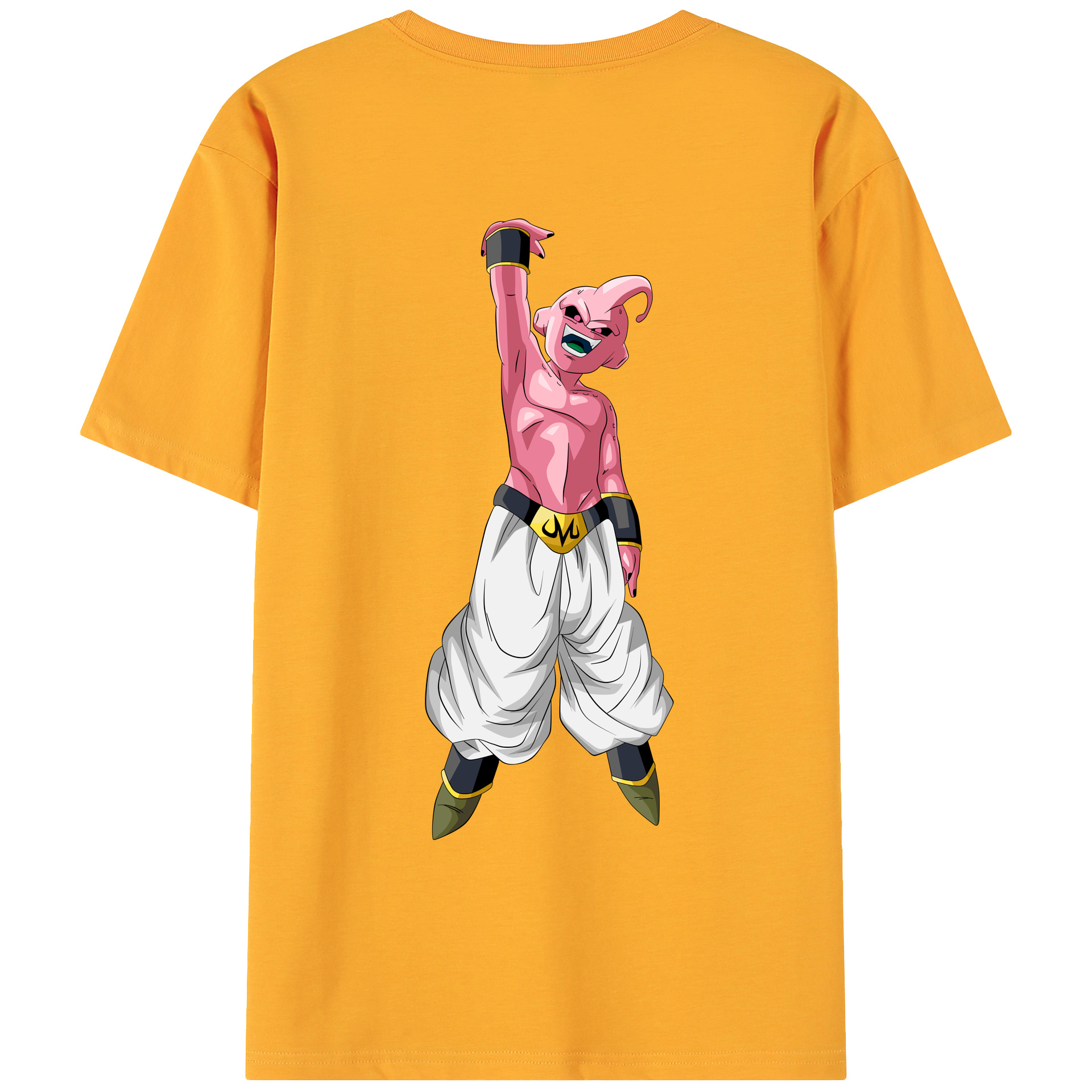 （画像用） ドラゴンボール 魔人ブウ DRAGON BALL Majin Buu 綿100％ メンズ半袖Tシャツ（バックプリント） 通気性