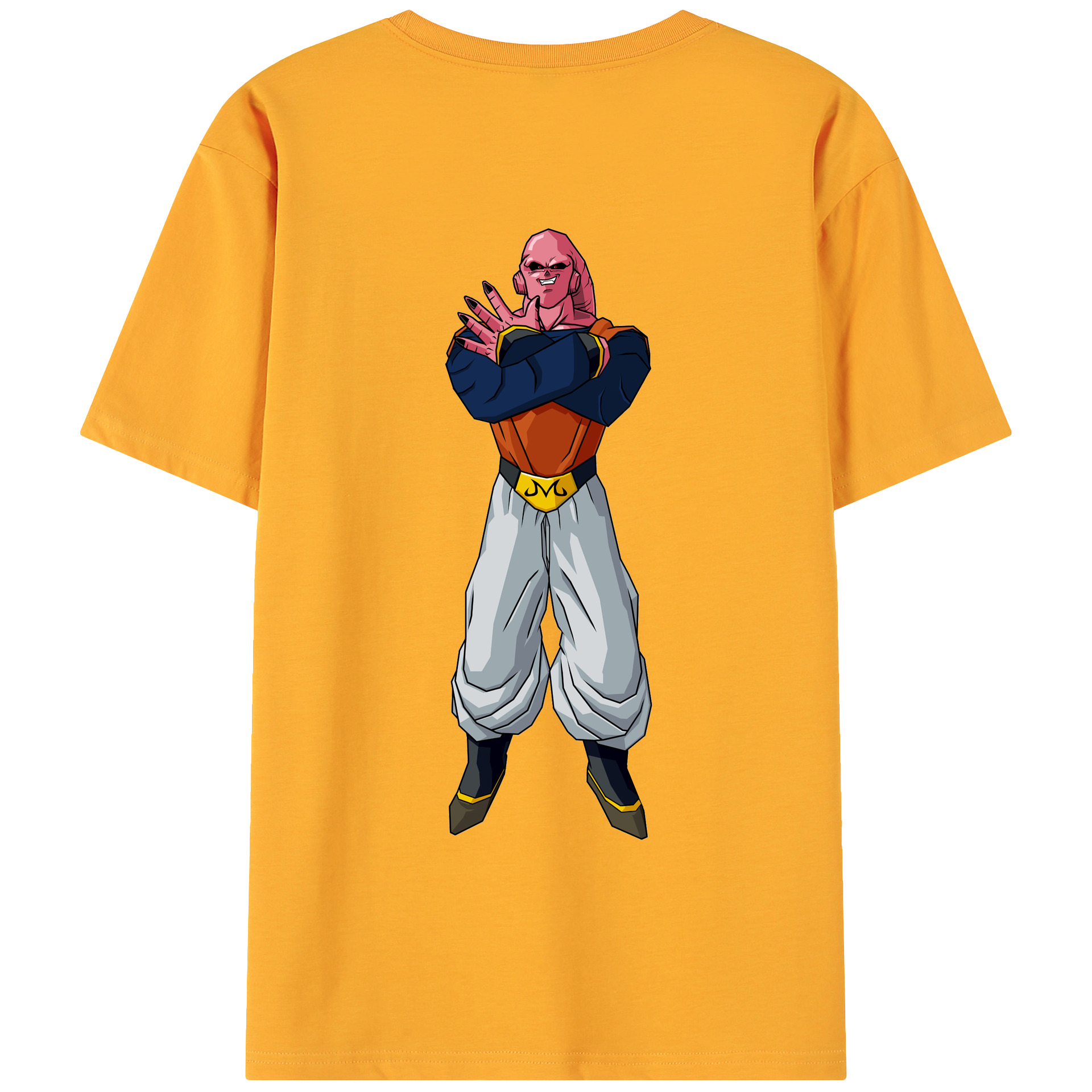 （画像用） ドラゴンボール 魔人ブウ DRAGON BALL Majin Buu 綿100％ メンズ半袖Tシャツ（バックプリント） 通気性