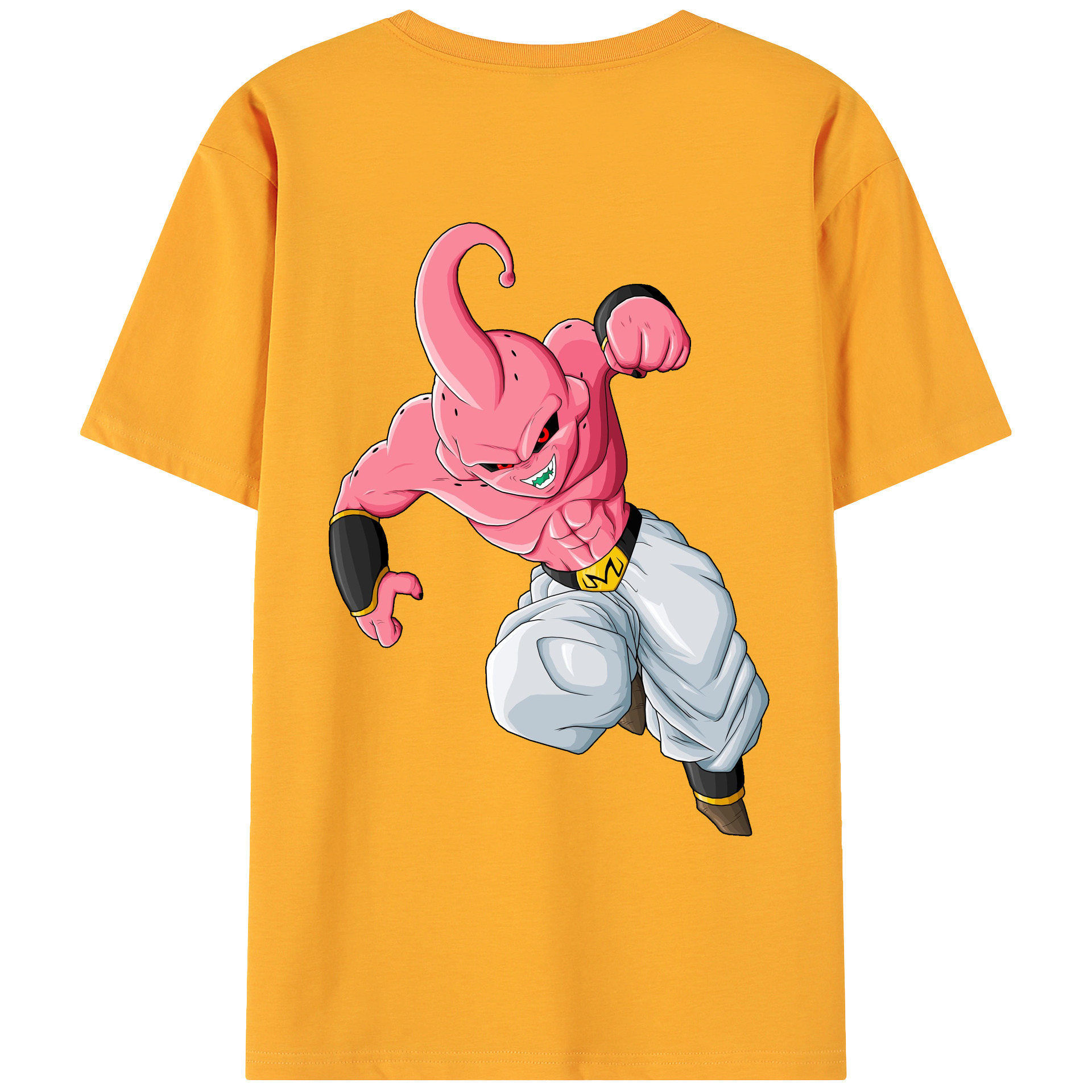 （画像用） ドラゴンボール 魔人ブウ DRAGON BALL Majin Buu 綿100％ メンズ半袖Tシャツ（バックプリント） 通気性