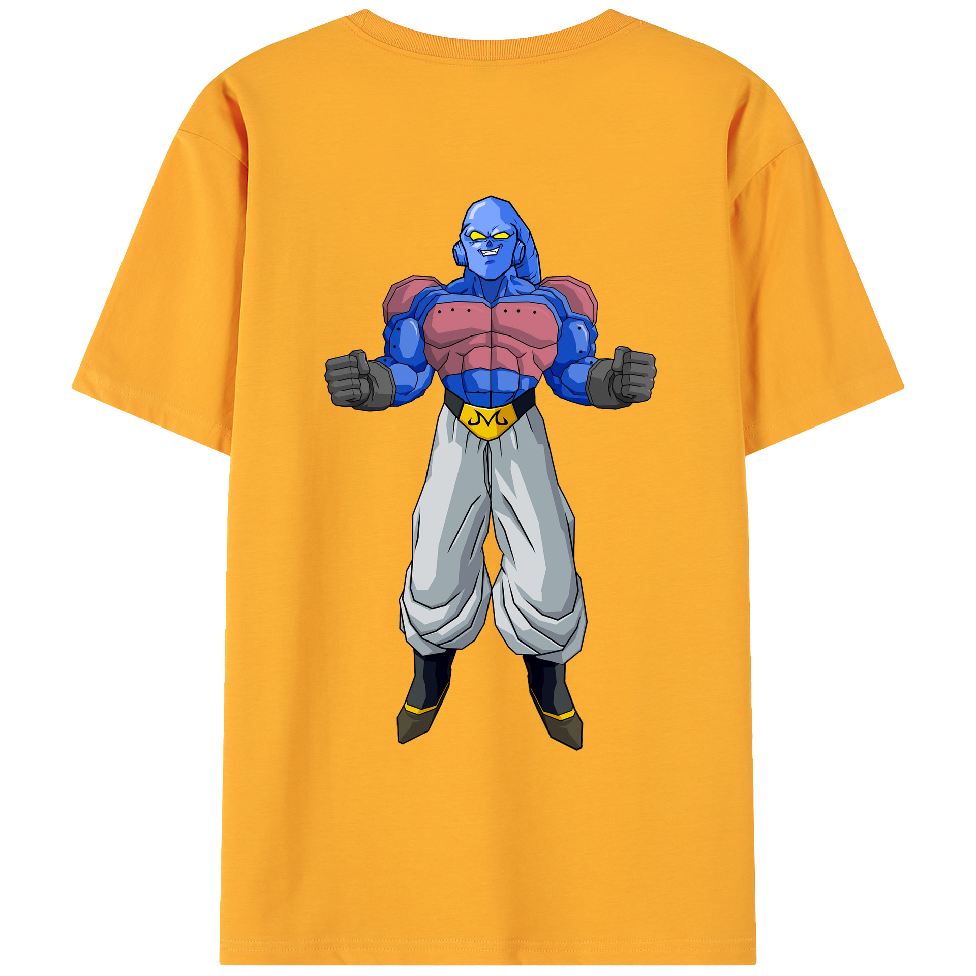 （画像用） ドラゴンボール 魔人ブウ DRAGON BALL Majin Buu 綿100％ メンズ半袖Tシャツ（バックプリント） 通気性
