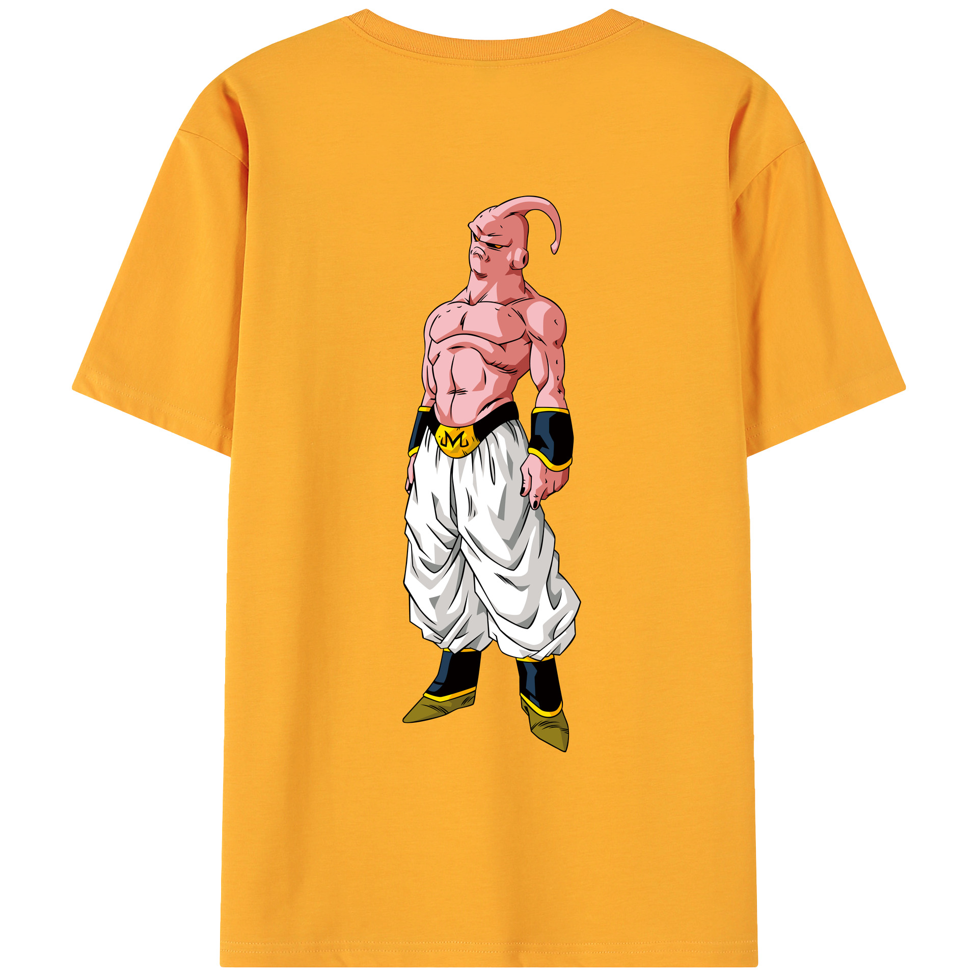 （画像用） ドラゴンボール 魔人ブウ DRAGON BALL Majin Buu 綿100％ メンズ半袖Tシャツ（バックプリント） 通気性