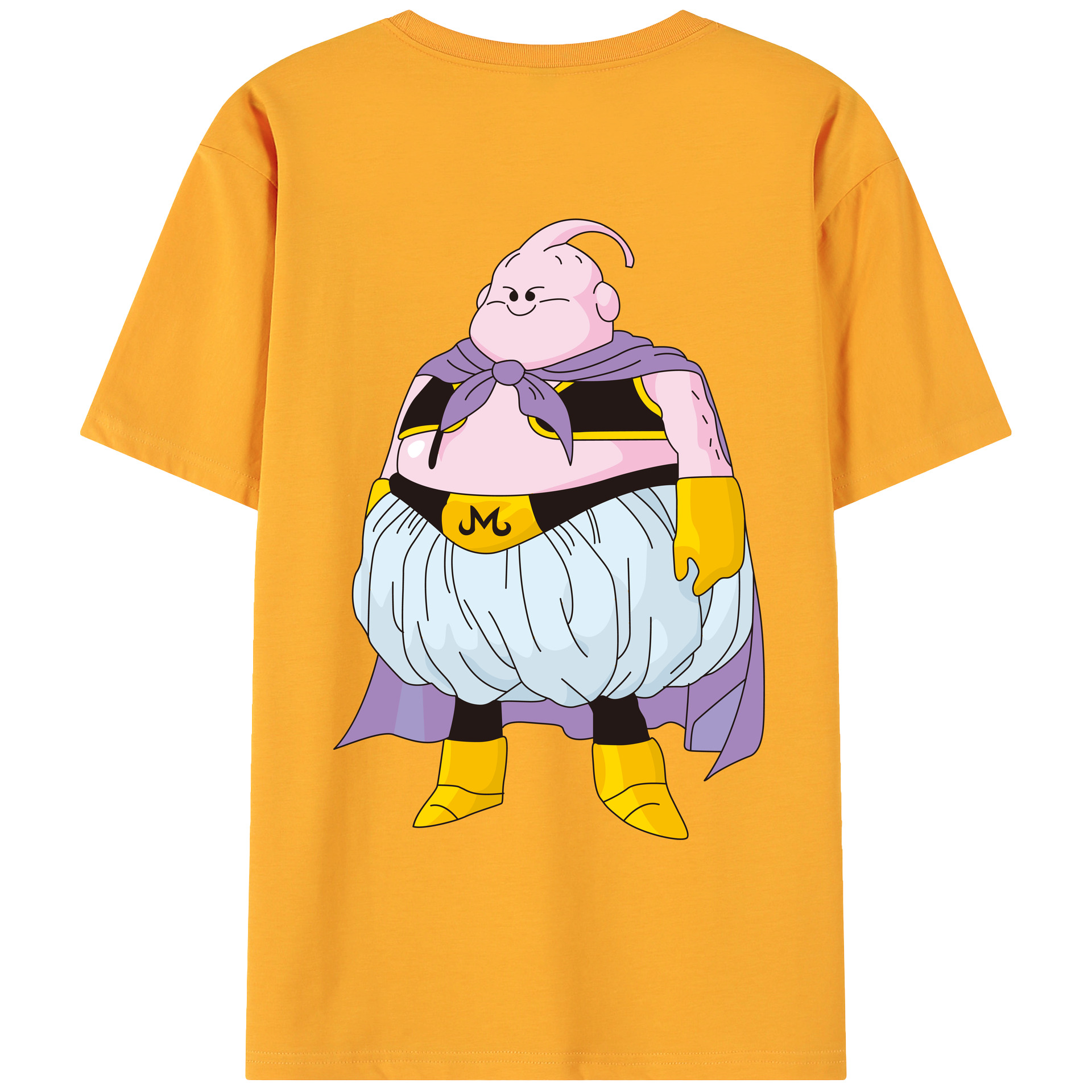 （画像用） ドラゴンボール 魔人ブウ DRAGON BALL Majin Buu 綿100％ メンズ半袖Tシャツ（バックプリント） 通気性
