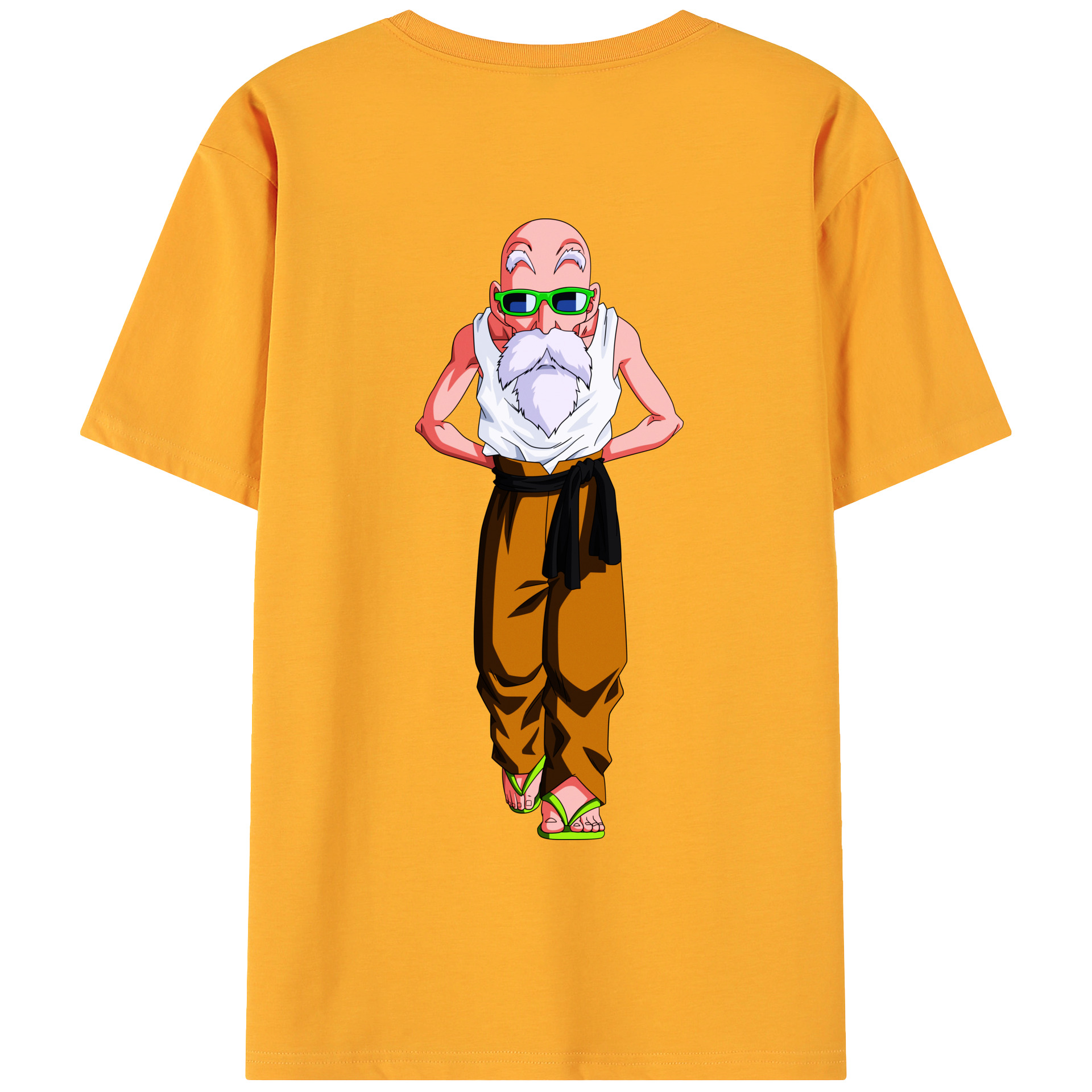 （画像用） ドラゴンボール 亀仙人（かめせんにん） DRAGON BALL Master Roshi Kame Sennin 綿100％ メンズ半袖Tシャツ（バックプリント） 通気性
