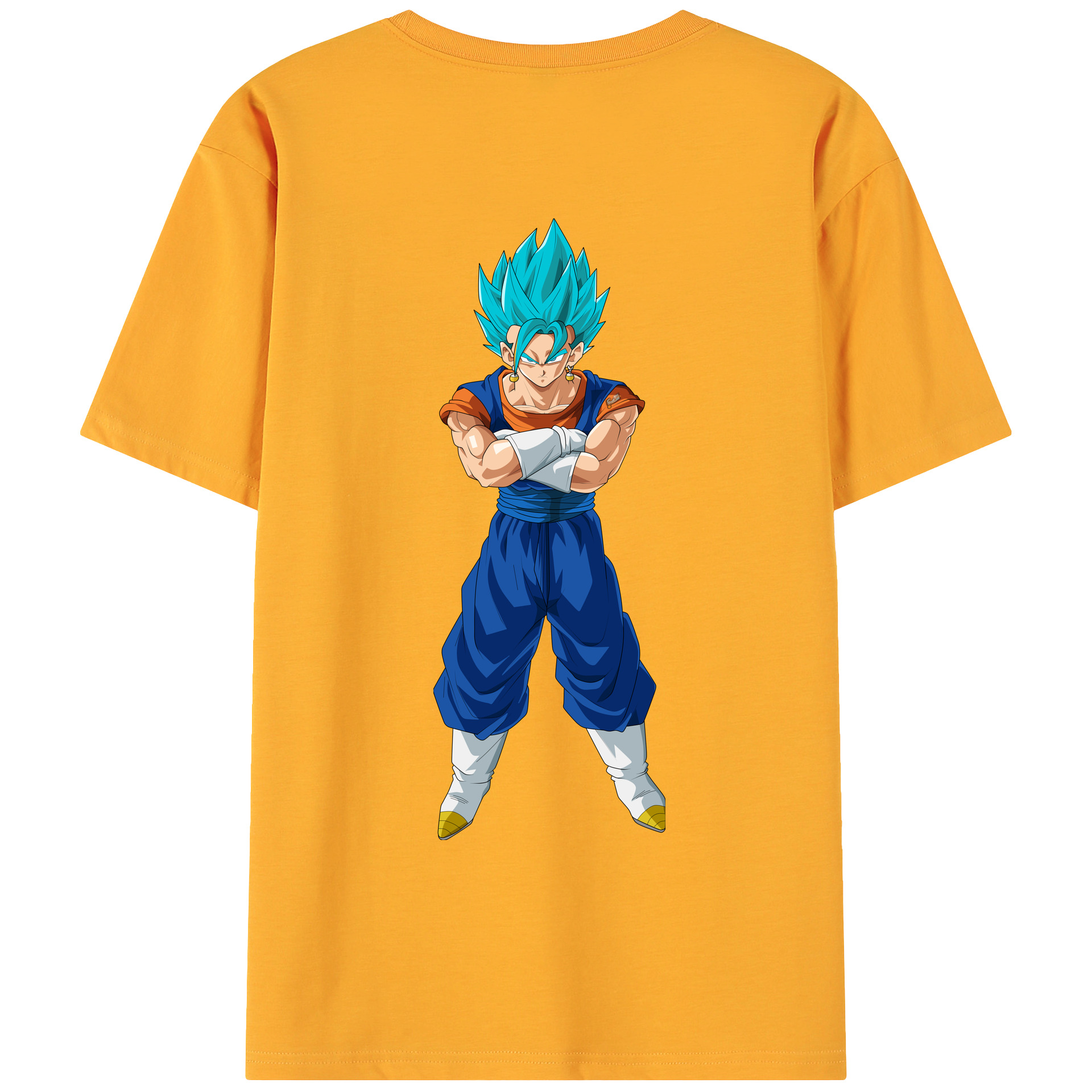 （画像用） ドラゴンボール ベジット DRAGON BALL Vegetto 綿100％ メンズ半袖Tシャツ（バックプリント） 通気性