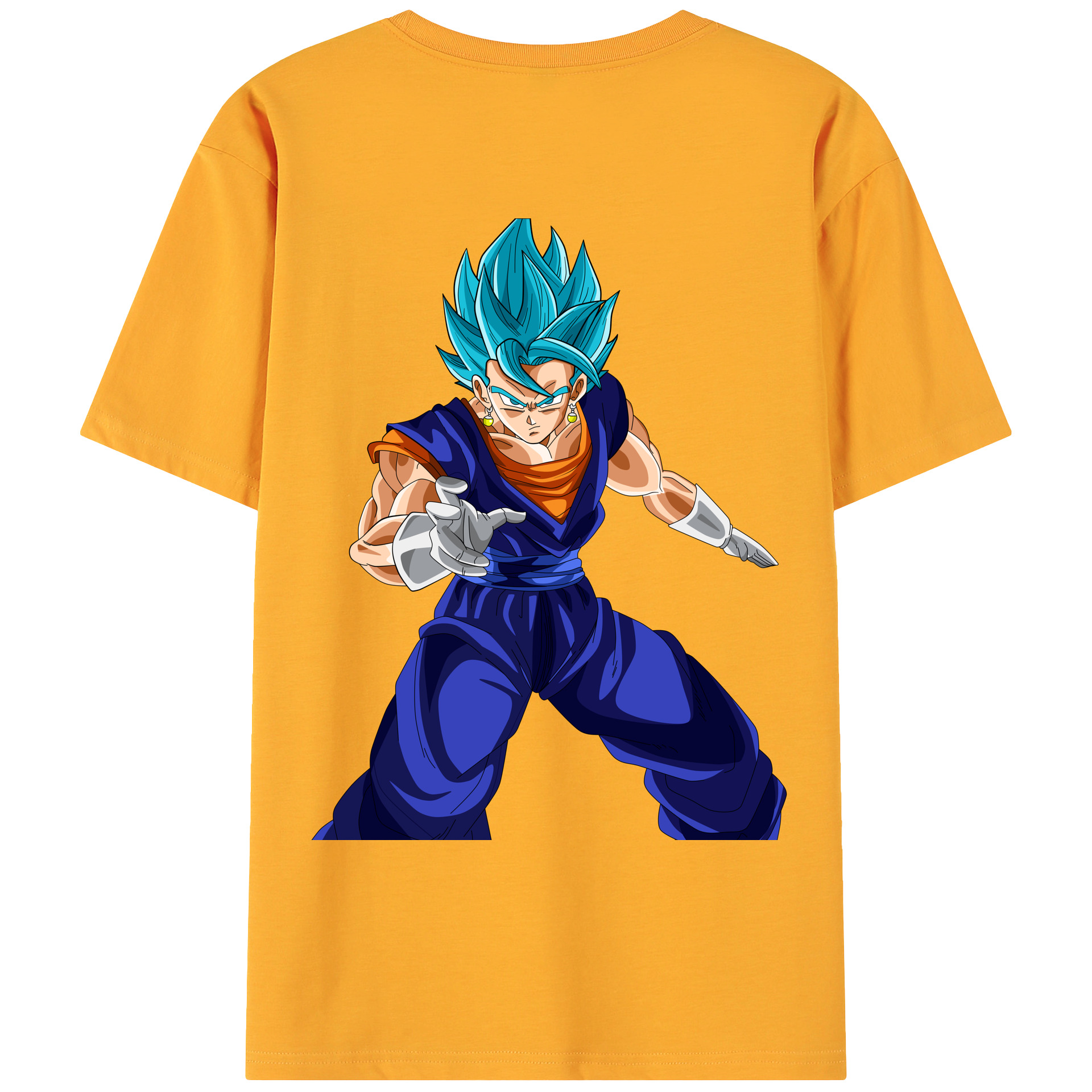 （画像用） ドラゴンボール ベジット DRAGON BALL Vegetto 綿100％ メンズ半袖Tシャツ（バックプリント） 通気性